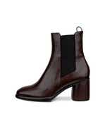 Women's ECCO® Sculpted LX 55 Leather Chelsea Boot Heel - Brown - Outside