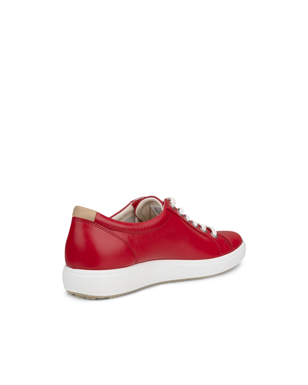 Women's ECCO® Soft 7 Leather Sneaker - Red - Back