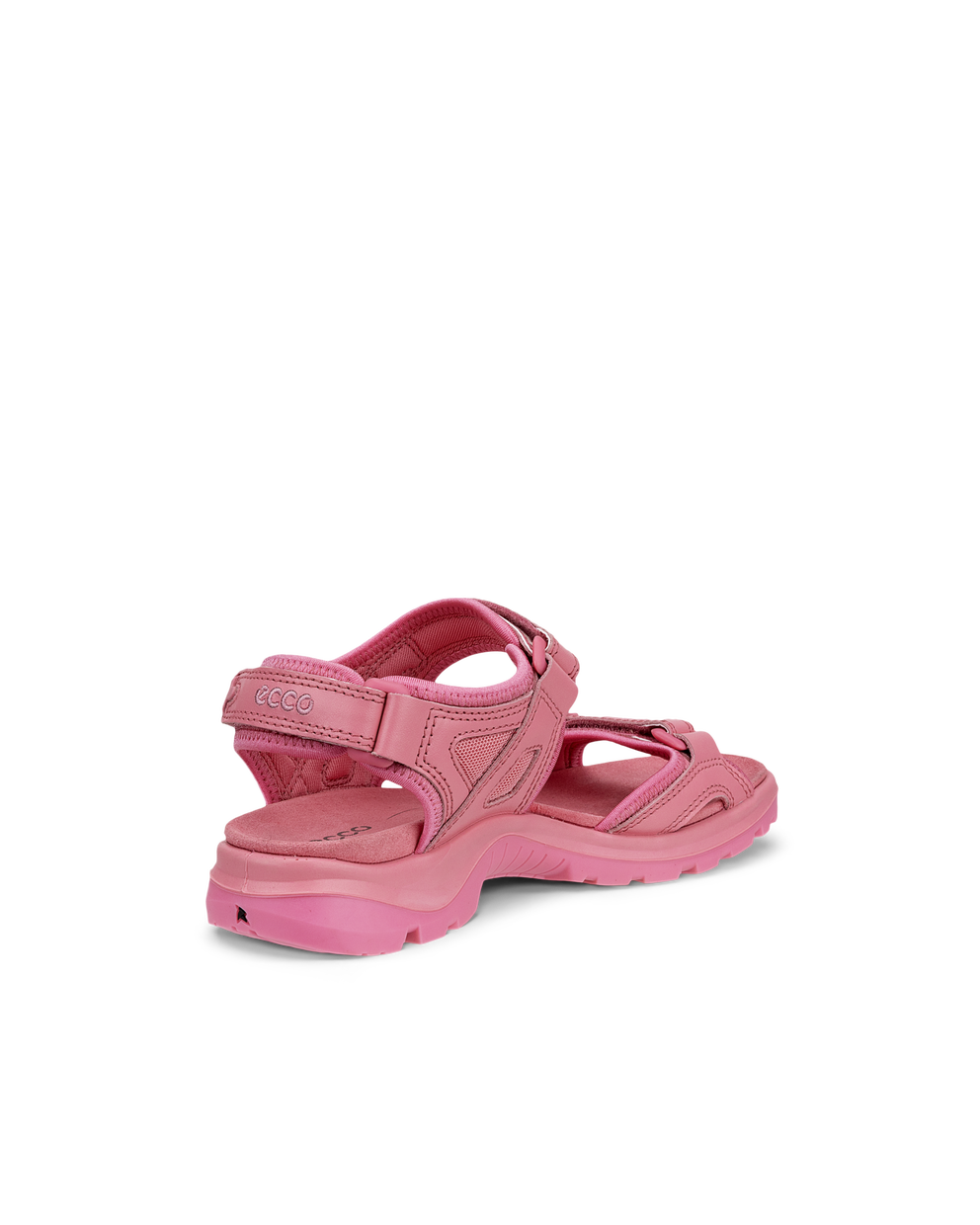 Women's ECCO® Offroad Yucatan Leather Walking Sandal - Pink - Back