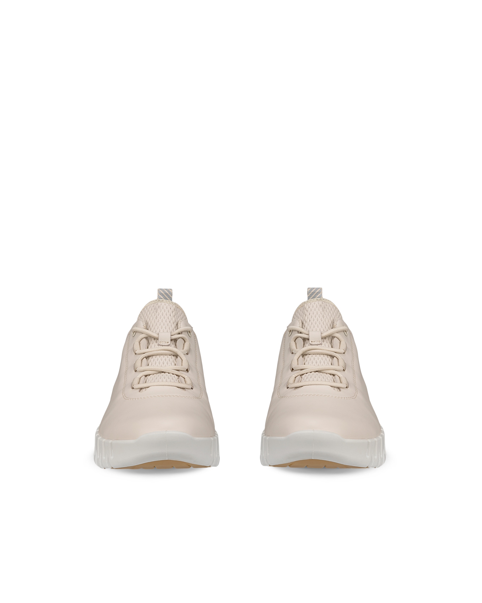 Women's ECCO® Gruuv Leather Sneaker - Beige - Front pair