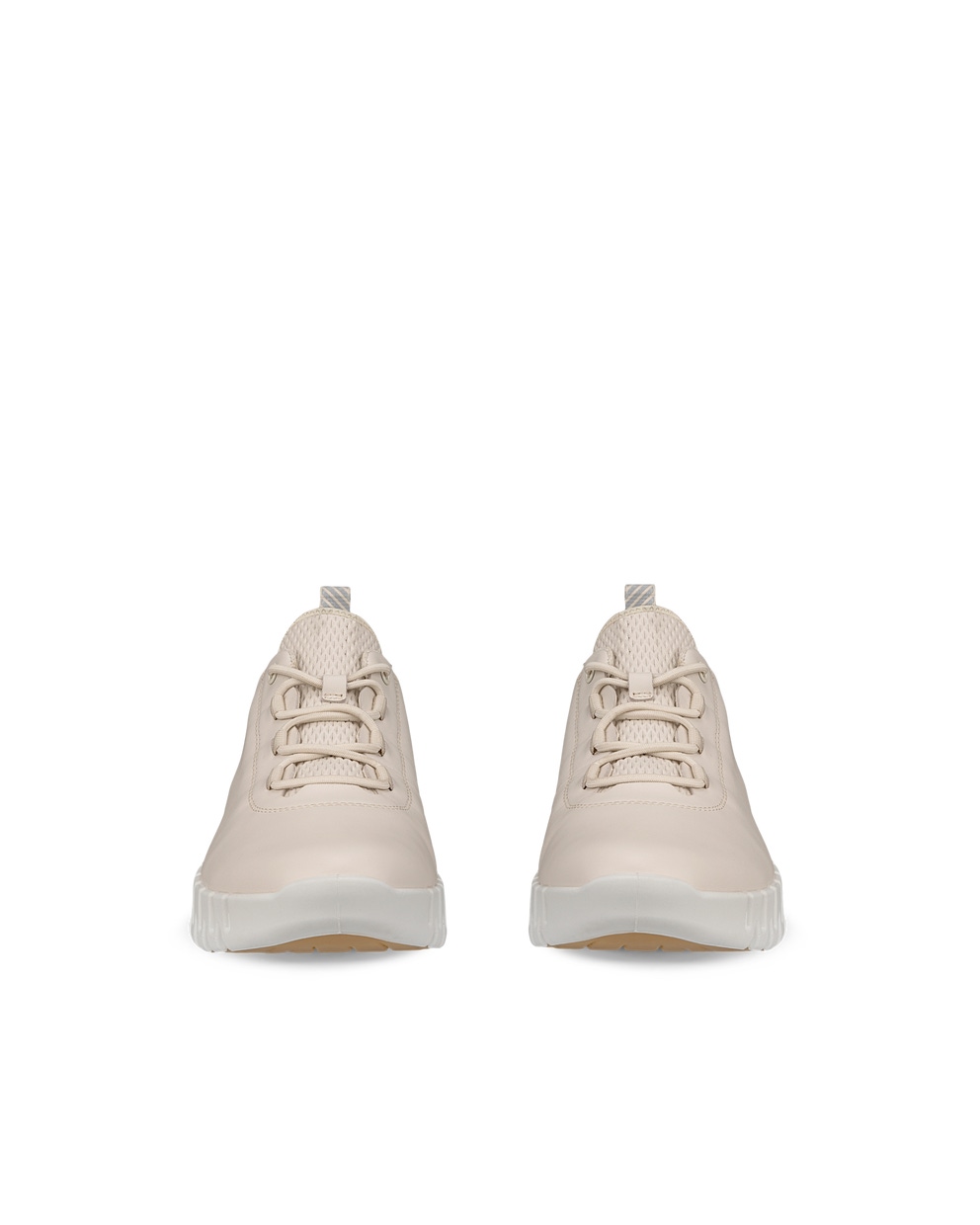 Women's ECCO® Gruuv Leather Sneaker - Beige - Front pair