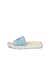 Women's ECCO® Flowt Leather Slide - Blue - Outside