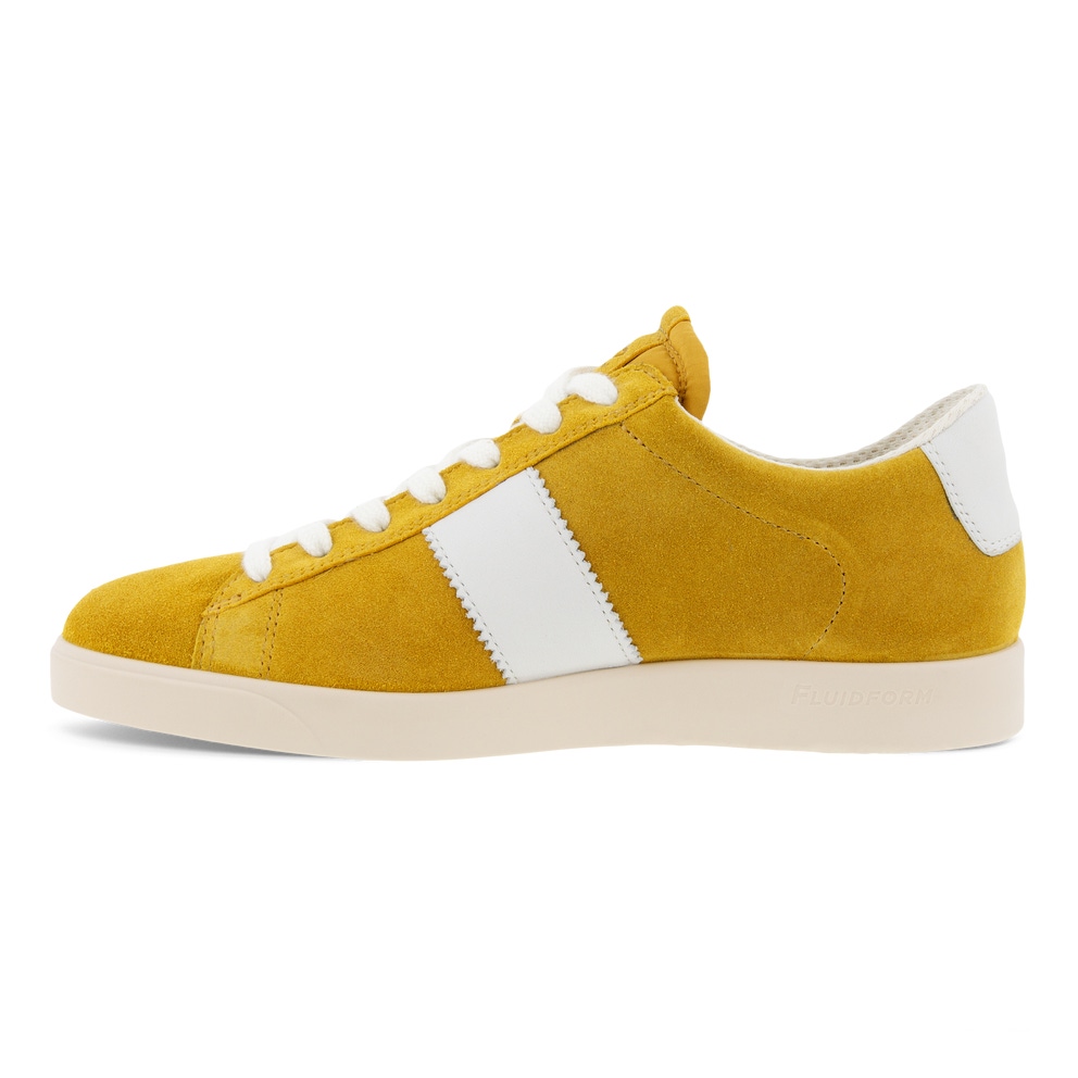 Women's ECCO® Street Lite Suede Sneaker - Yellow - Inside