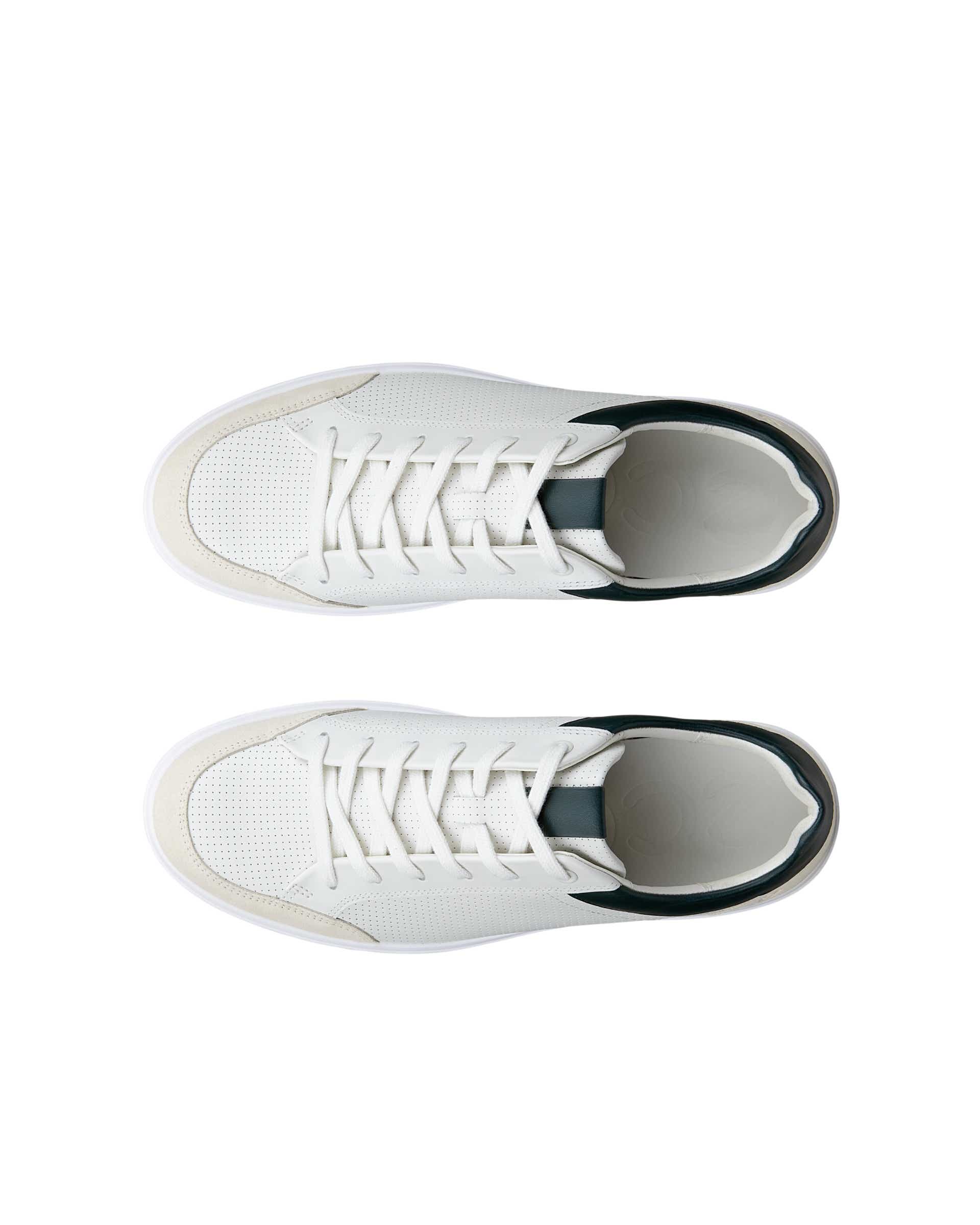 Men's ECCO® Soft 60 Leather Sneaker - White - Top left pair