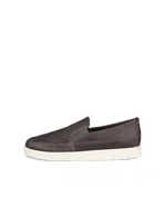 Men's ECCO® Street Lite Leather Slip-On - Brown - Outside