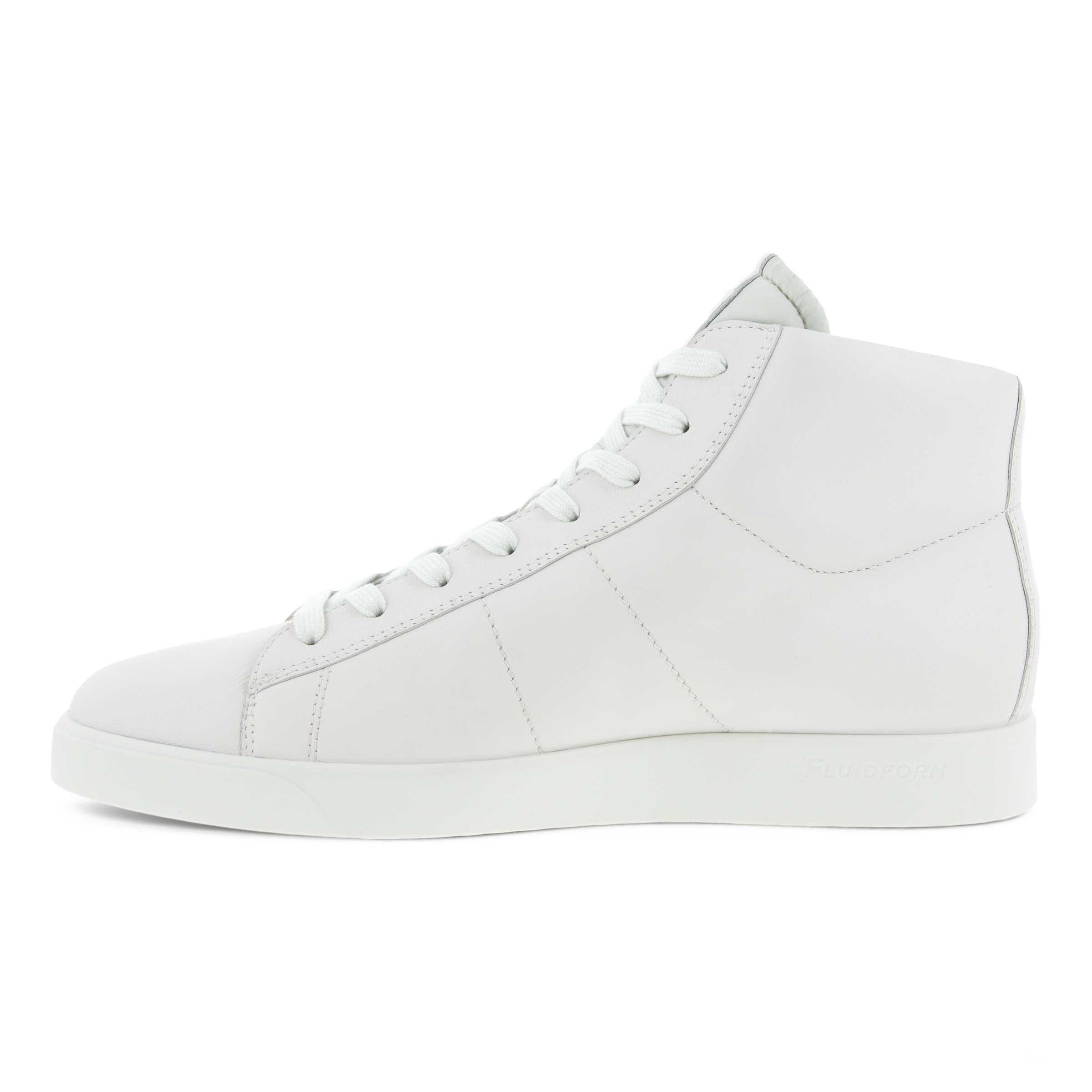 Zapatillas altas de piel ECCO® Street Lite para hombre - Blanco - Inside