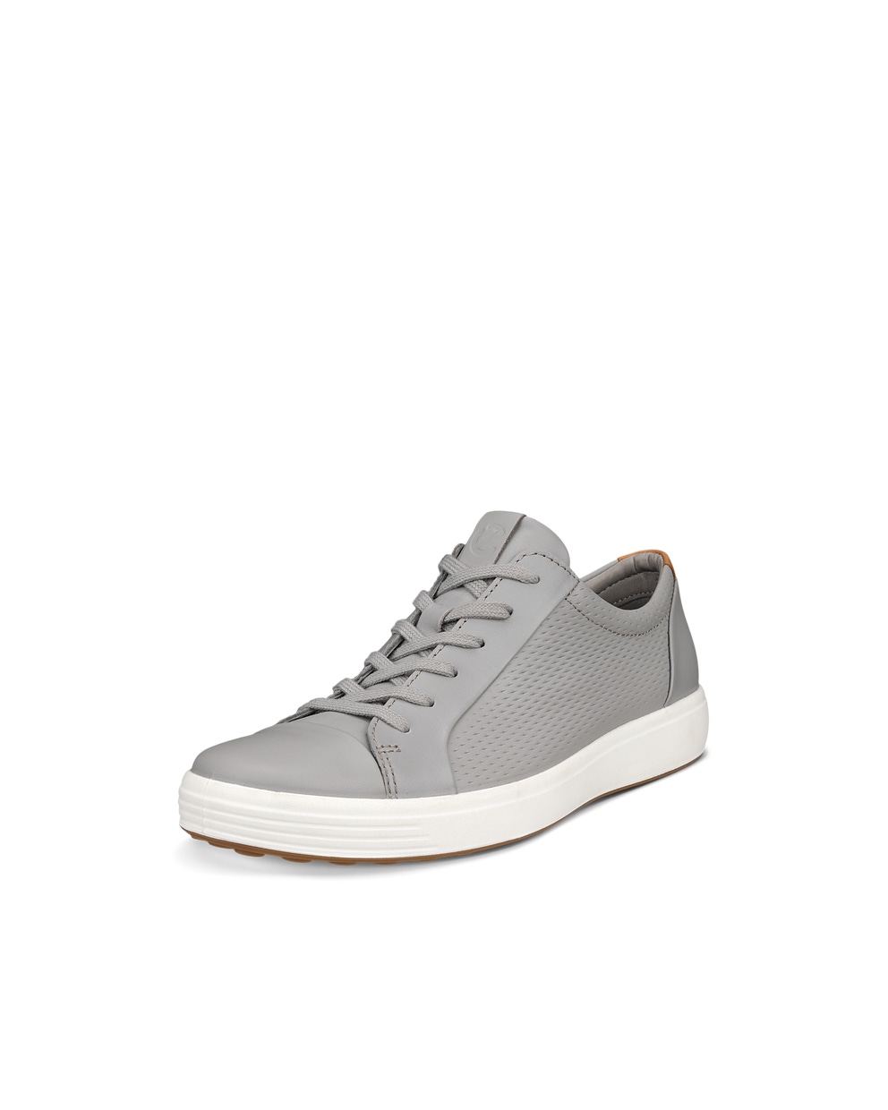 Men's ECCO® Soft 7 Leather Sneaker - Grey - Main