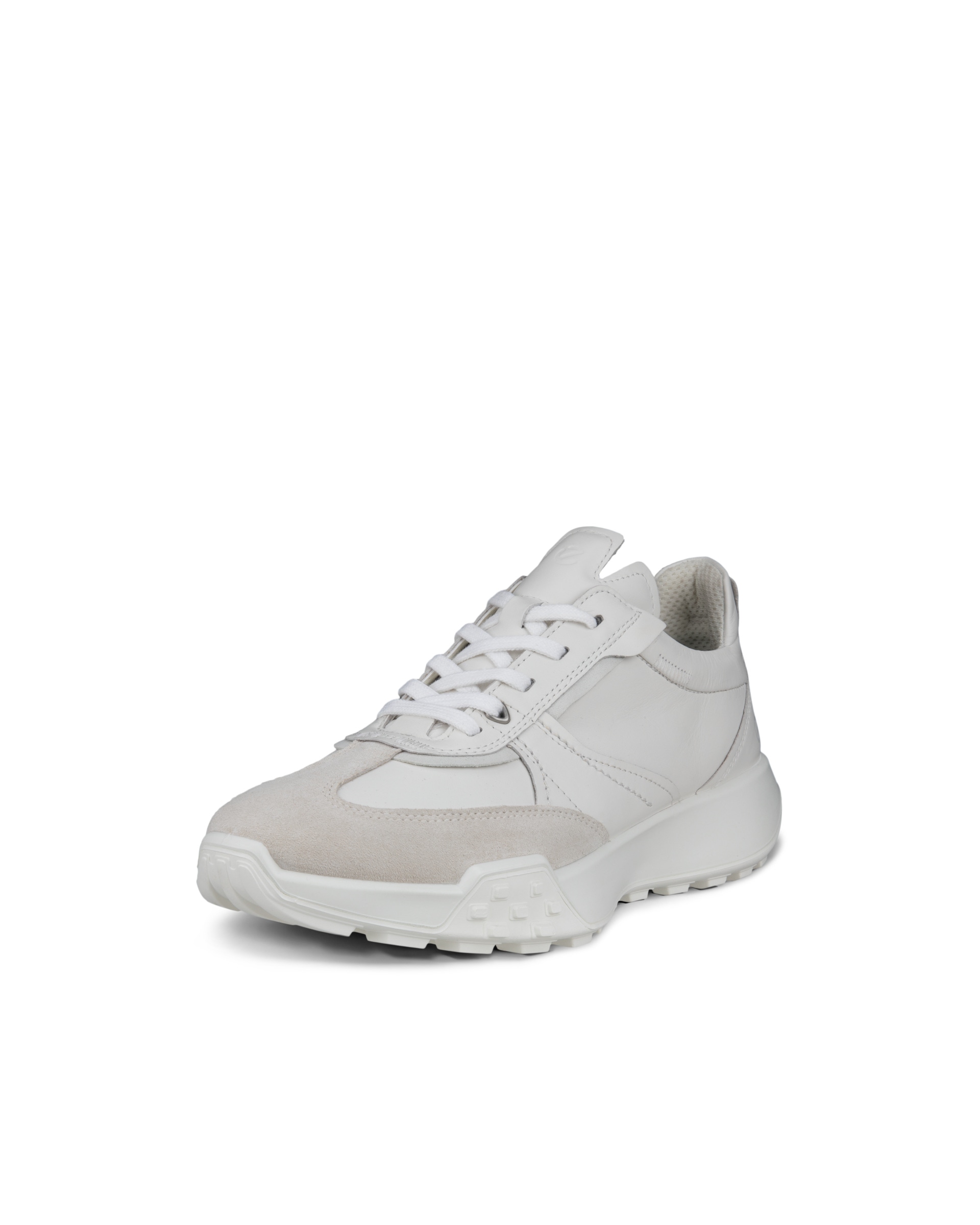 Women's ECCO® Retro Leather Sneaker - White - Main