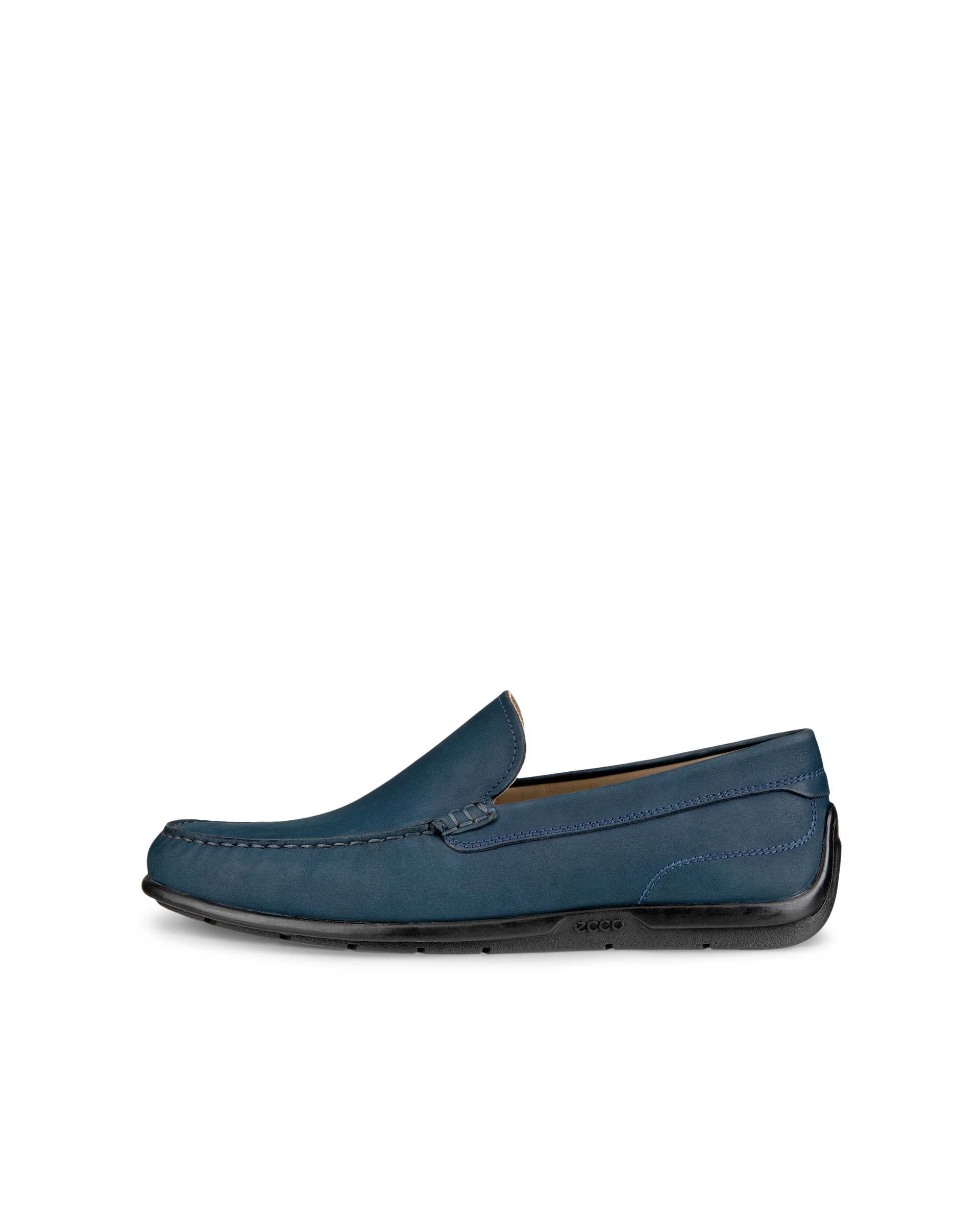 Men's ECCO® Classic Moc 2.0 Leather Slip-On - Blue - Outside