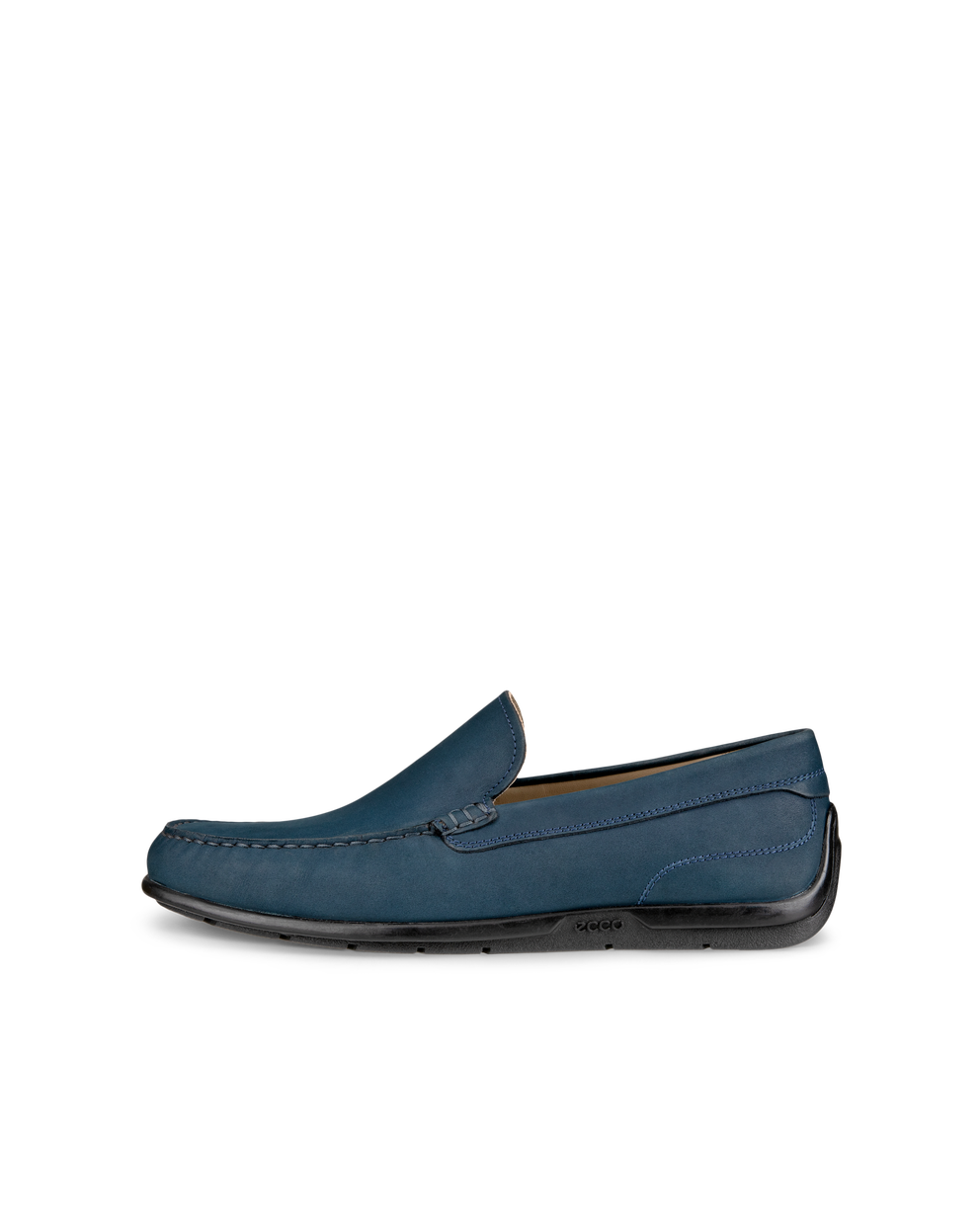 Men's ECCO® Classic Moc 2.0 Leather Slip-On - Blue - Outside