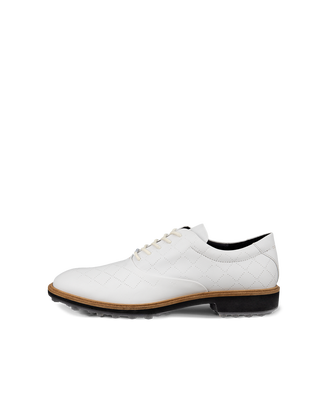 Men's ECCO® Golf Classic Hybrid Leather Shoe - White - Outside