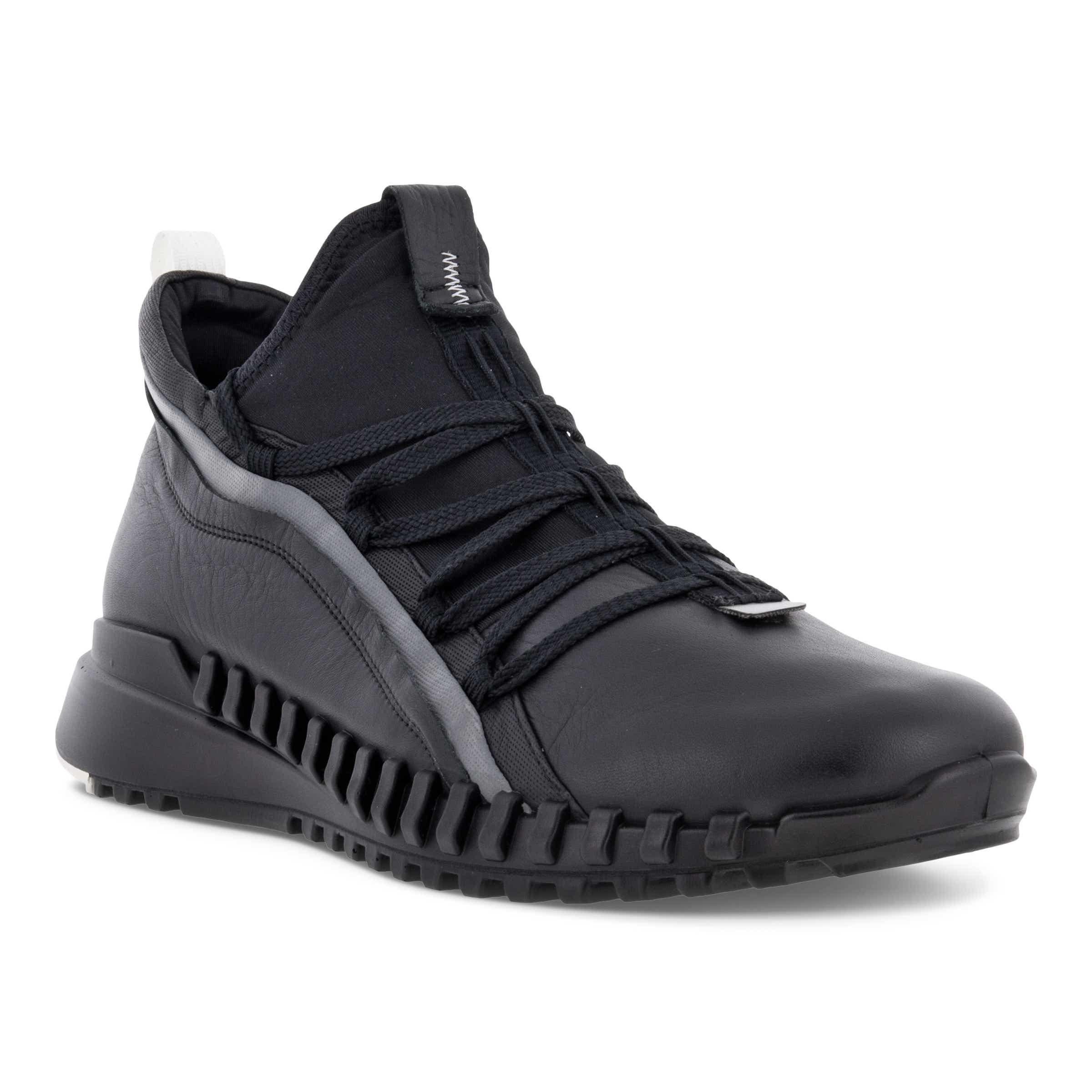 ECCO Zipflex Men's Mid-top Sneaker - Black - Main
