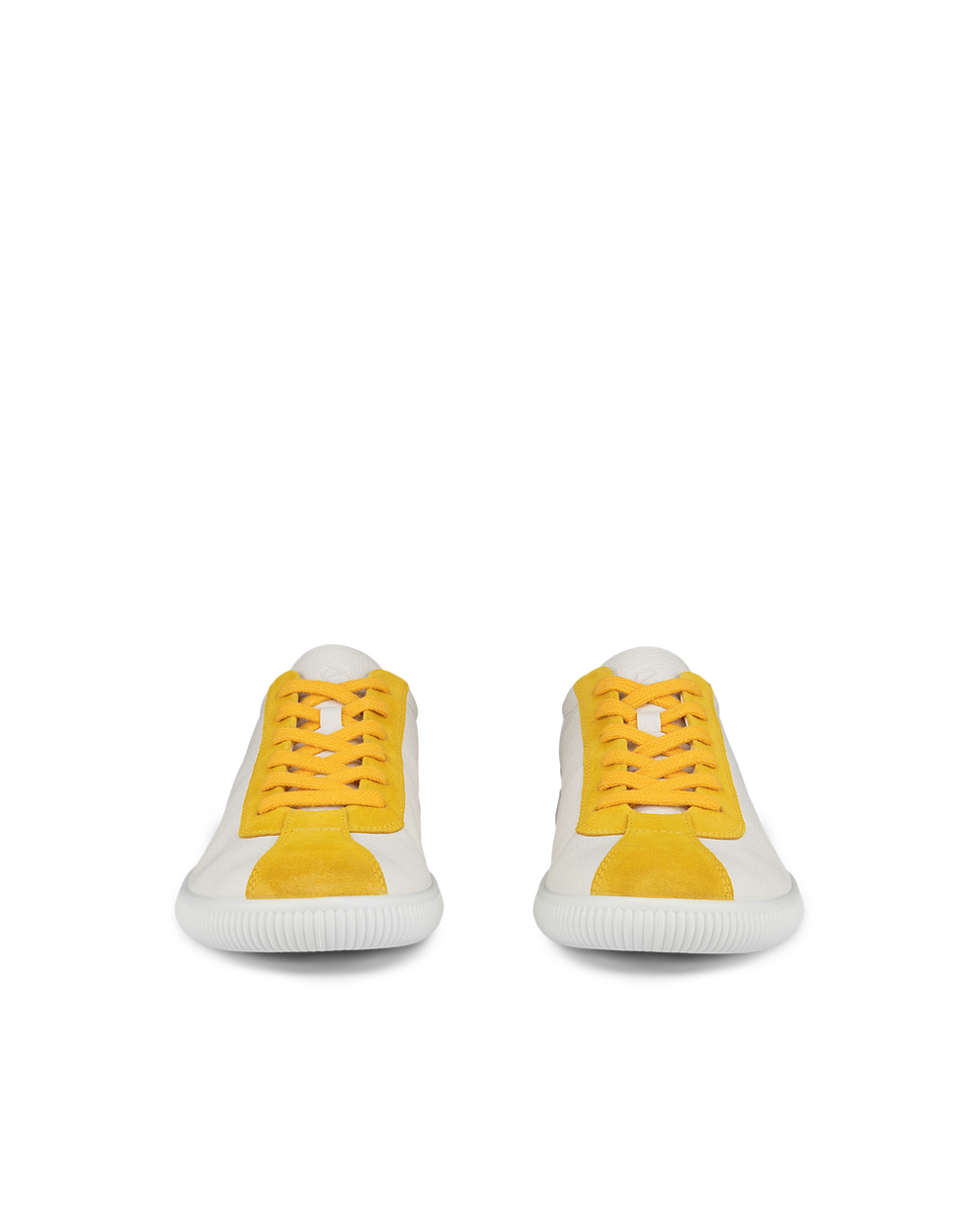 남성 ECCO® Soft Zero 가죽 트레이너 - Yellow - Front pair