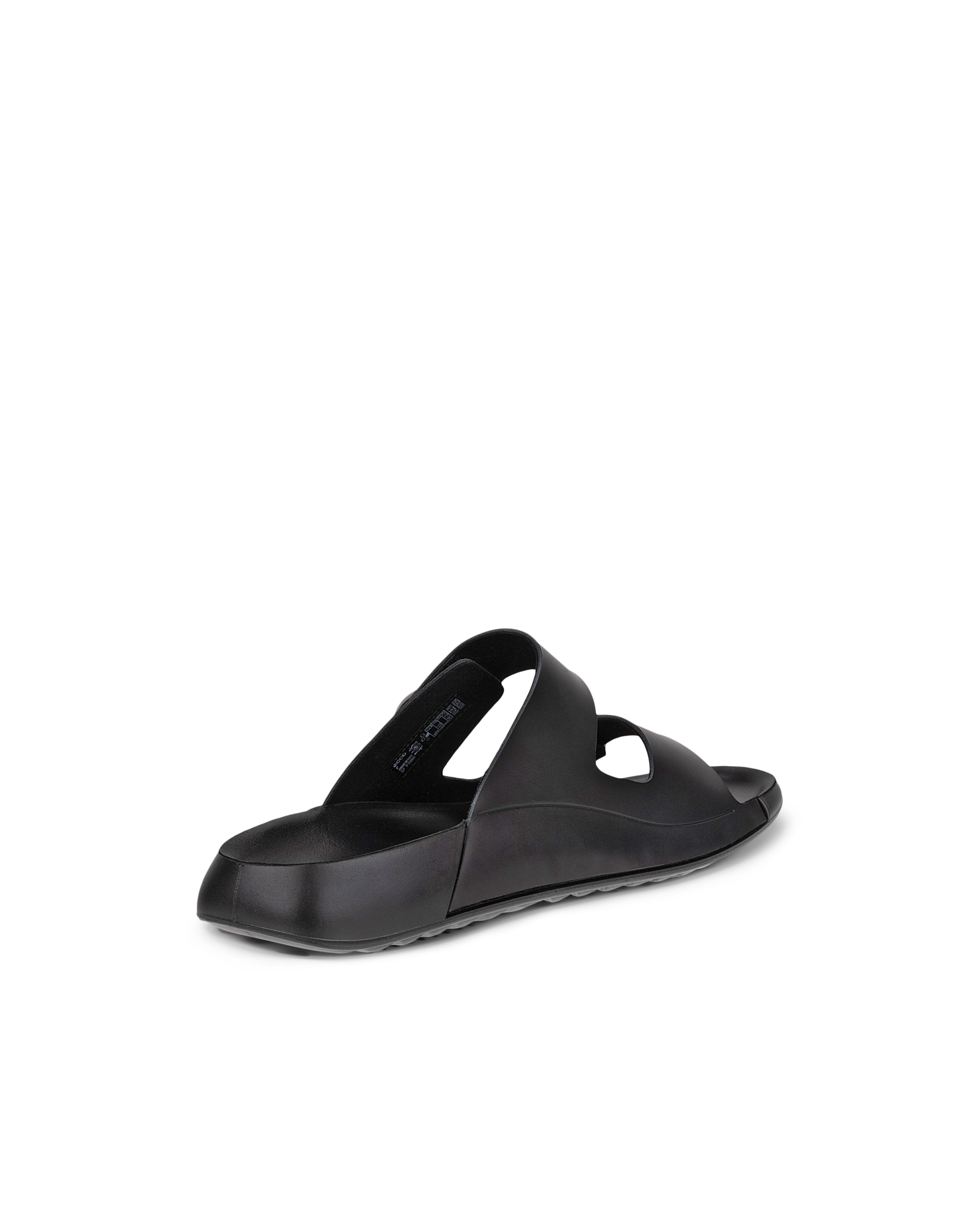 Women's ECCO® Cozmo Leather Two Strap Sandal - Black - Back