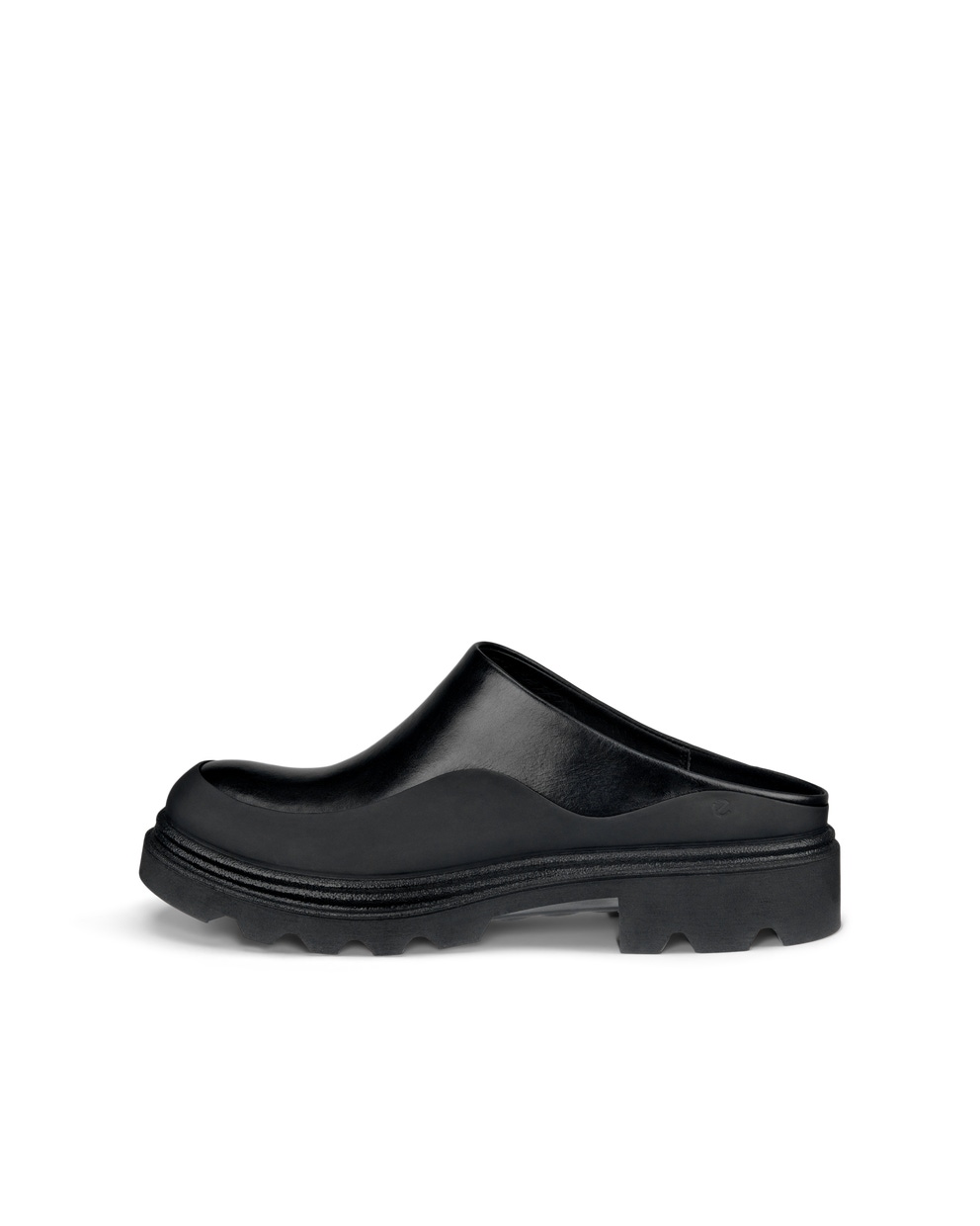 Zuecos de piel ECCO® Grainer para mujer - Negro - Outside