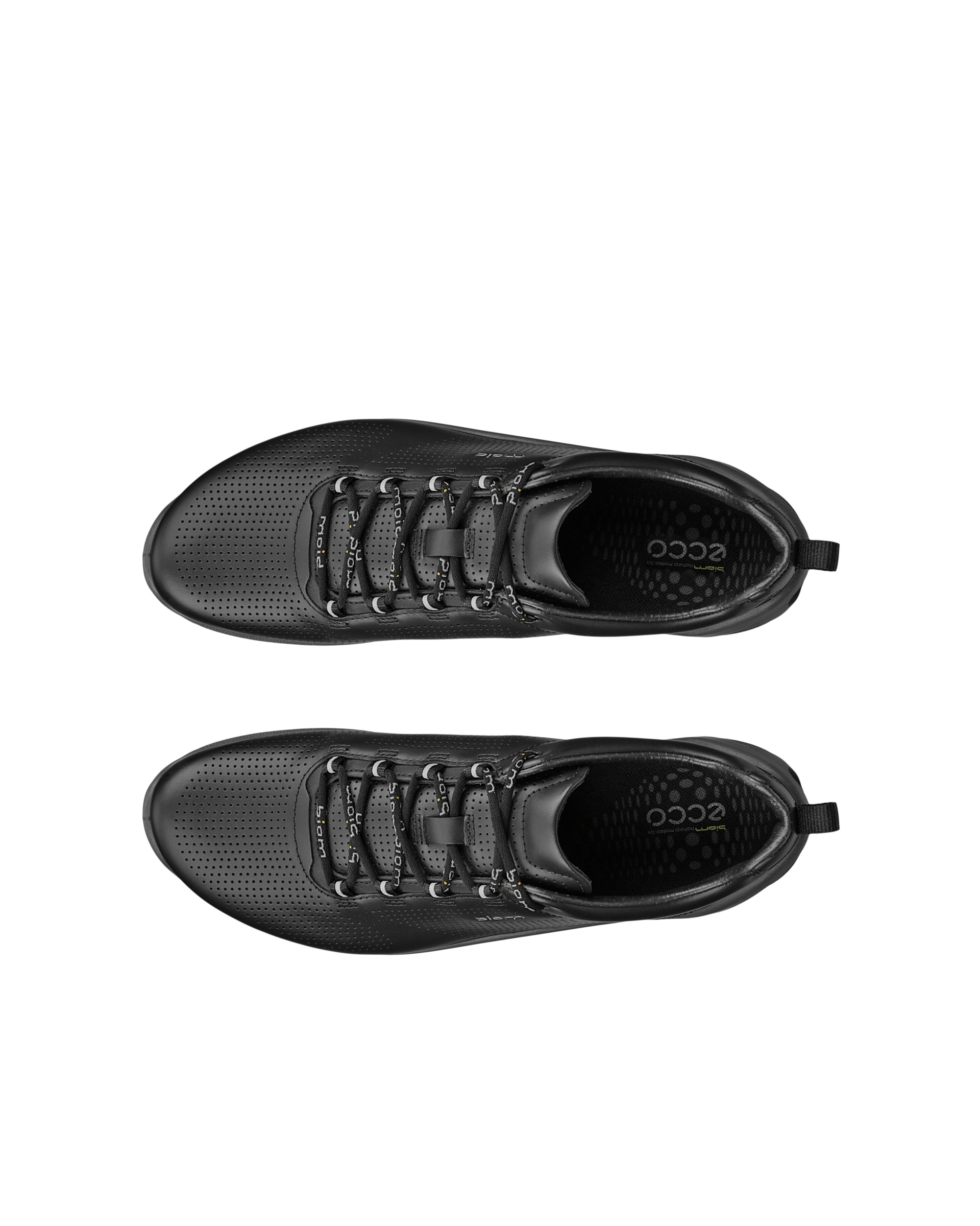 Women's ECCO® Biom Fjuel Leather Outdoor Sneaker - Black - Top left pair