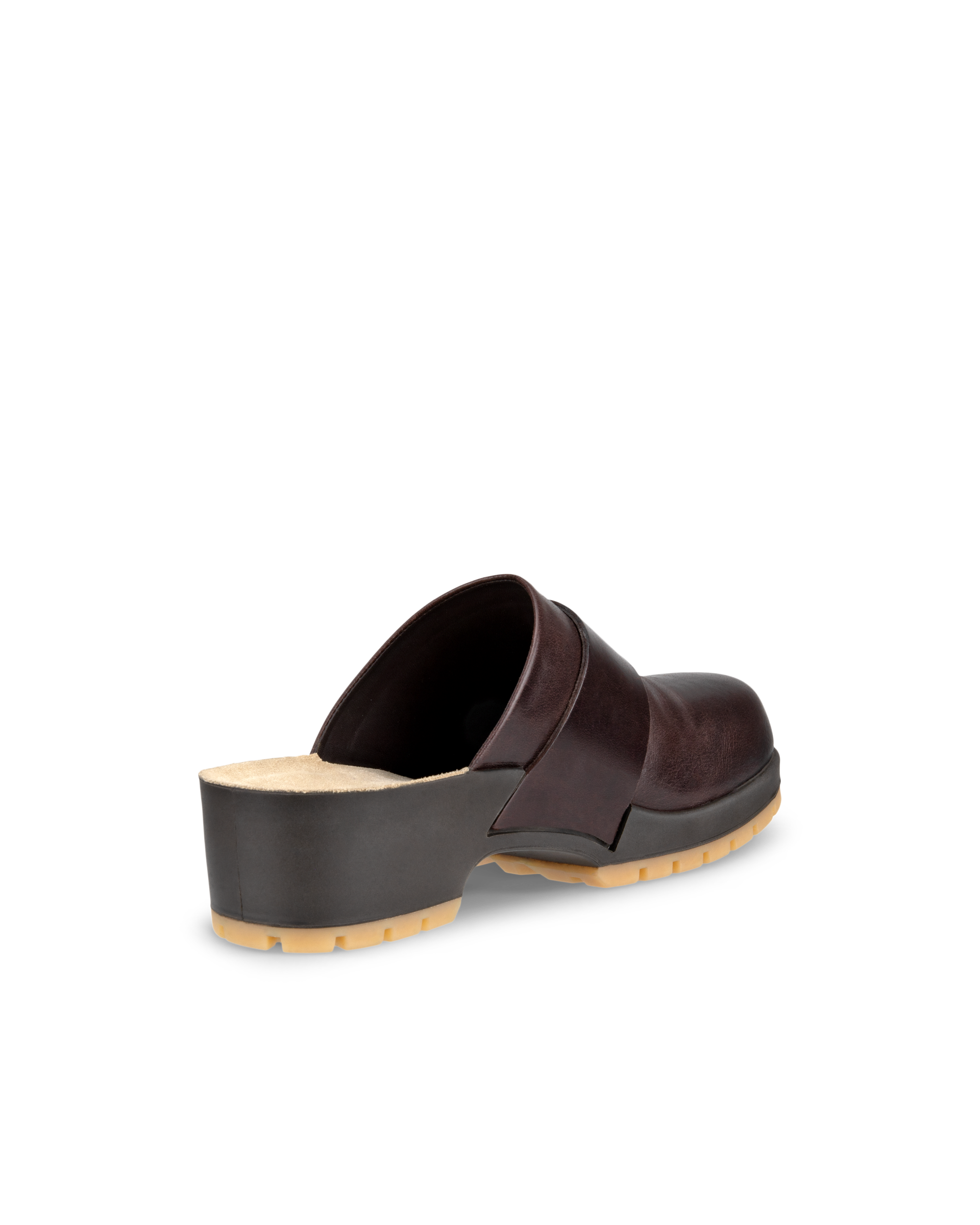 ECCO Comfort Clog Womens Leather Clogs - Brown - Back