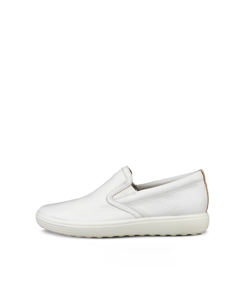 Women's ECCO® Soft 7 Leather Slip-On | White