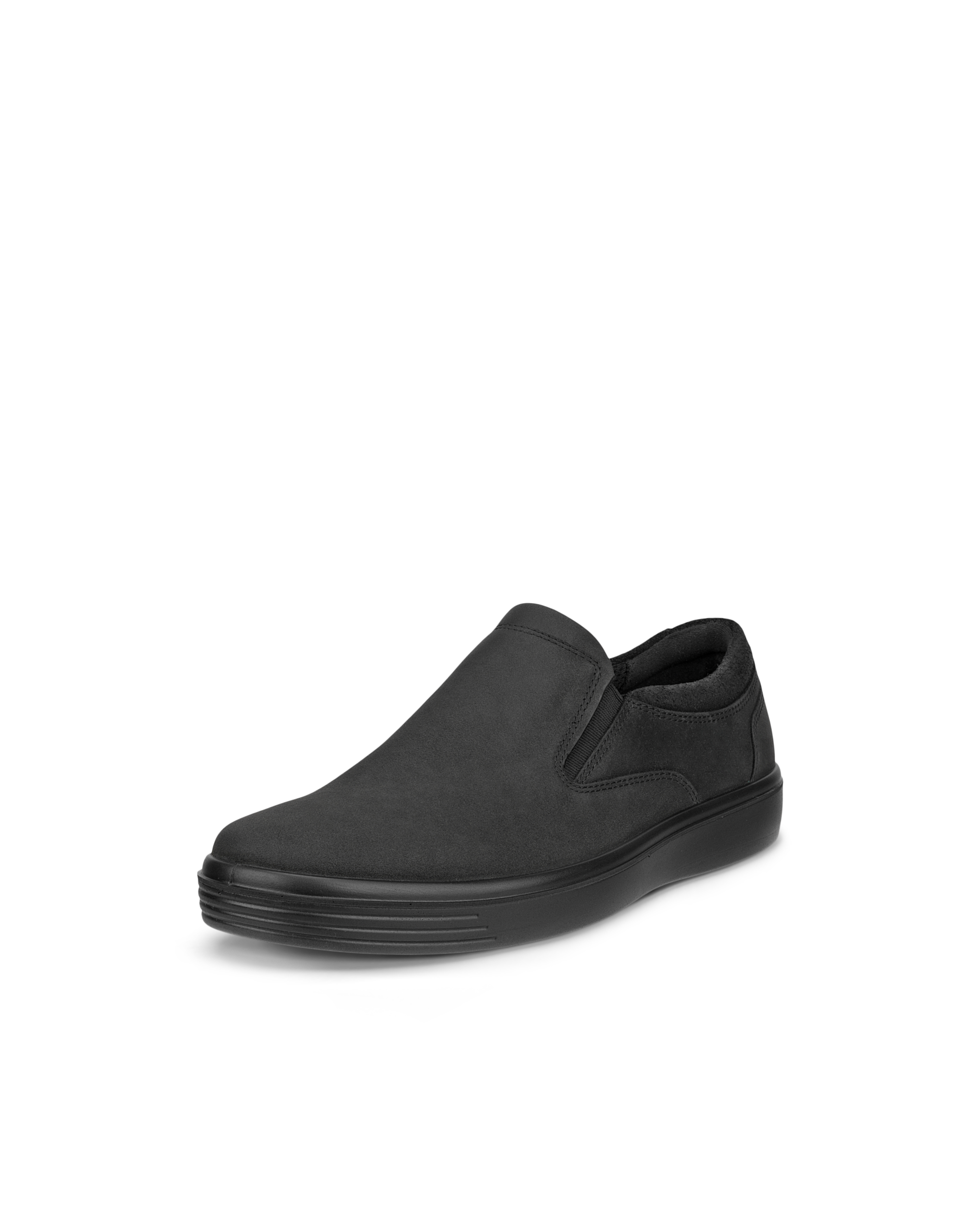 Men's ECCO® Soft Classic Leather Slip-On - Black - Main