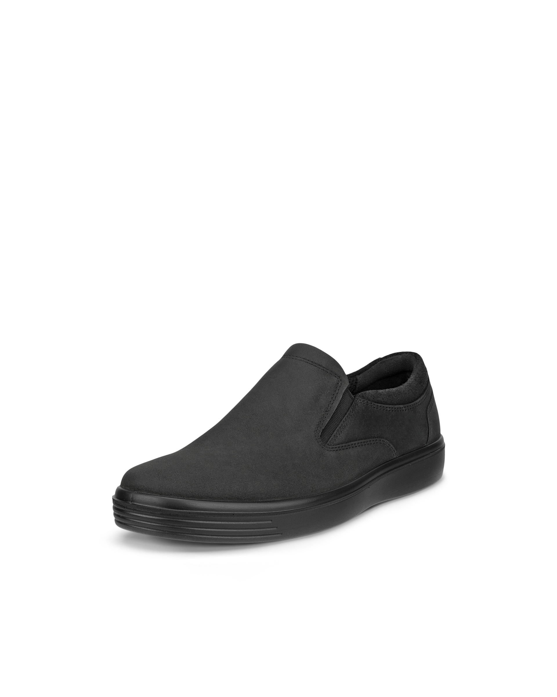 Men's ECCO® Soft Classic Leather Slip-On - Black - Main