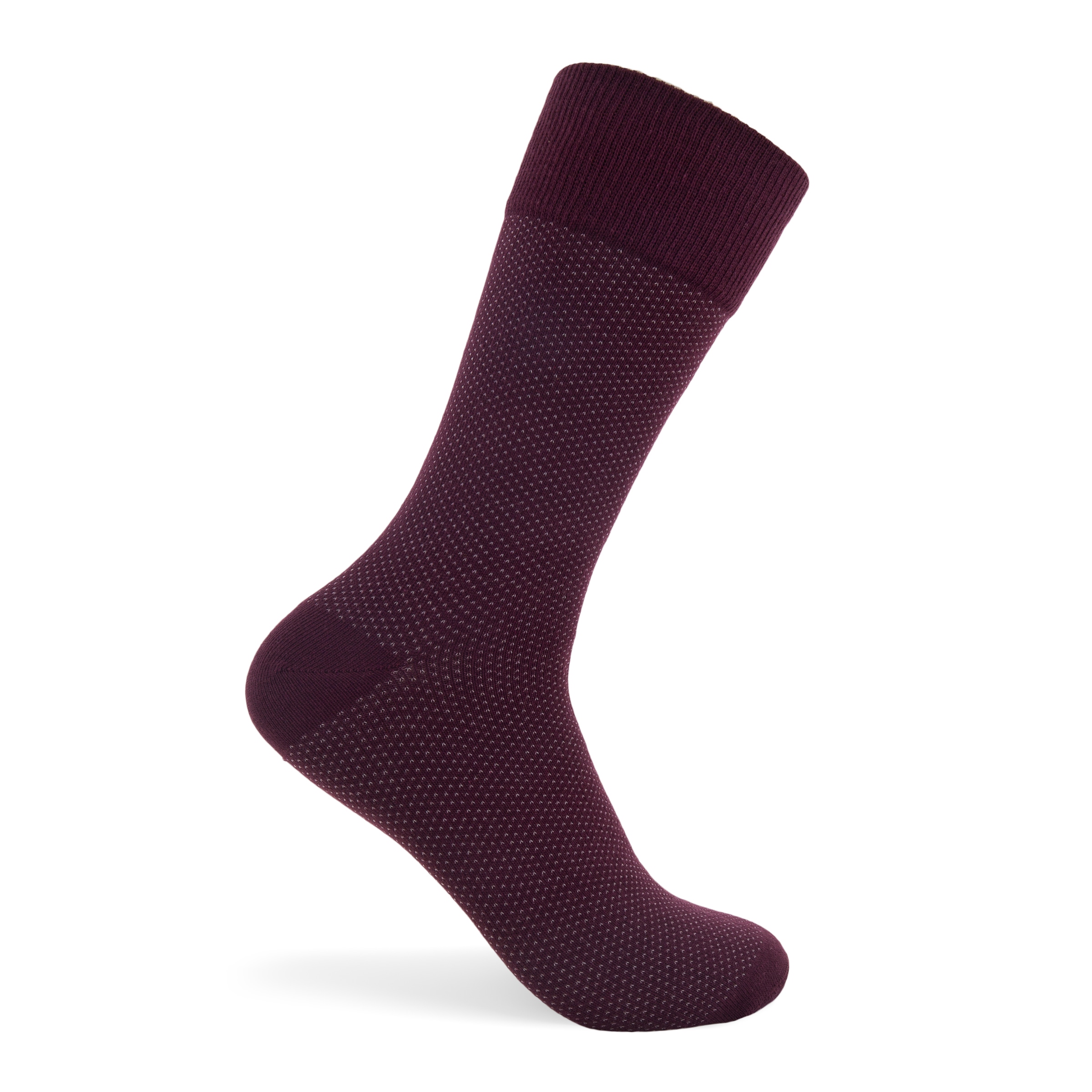 ECCO Men's Classic Birds Eye Mid-cut Socks - Red - Detail-1