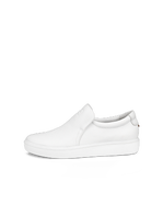 Women's ECCO® Soft 60 Leather Slip-On Sneaker - White - Outside