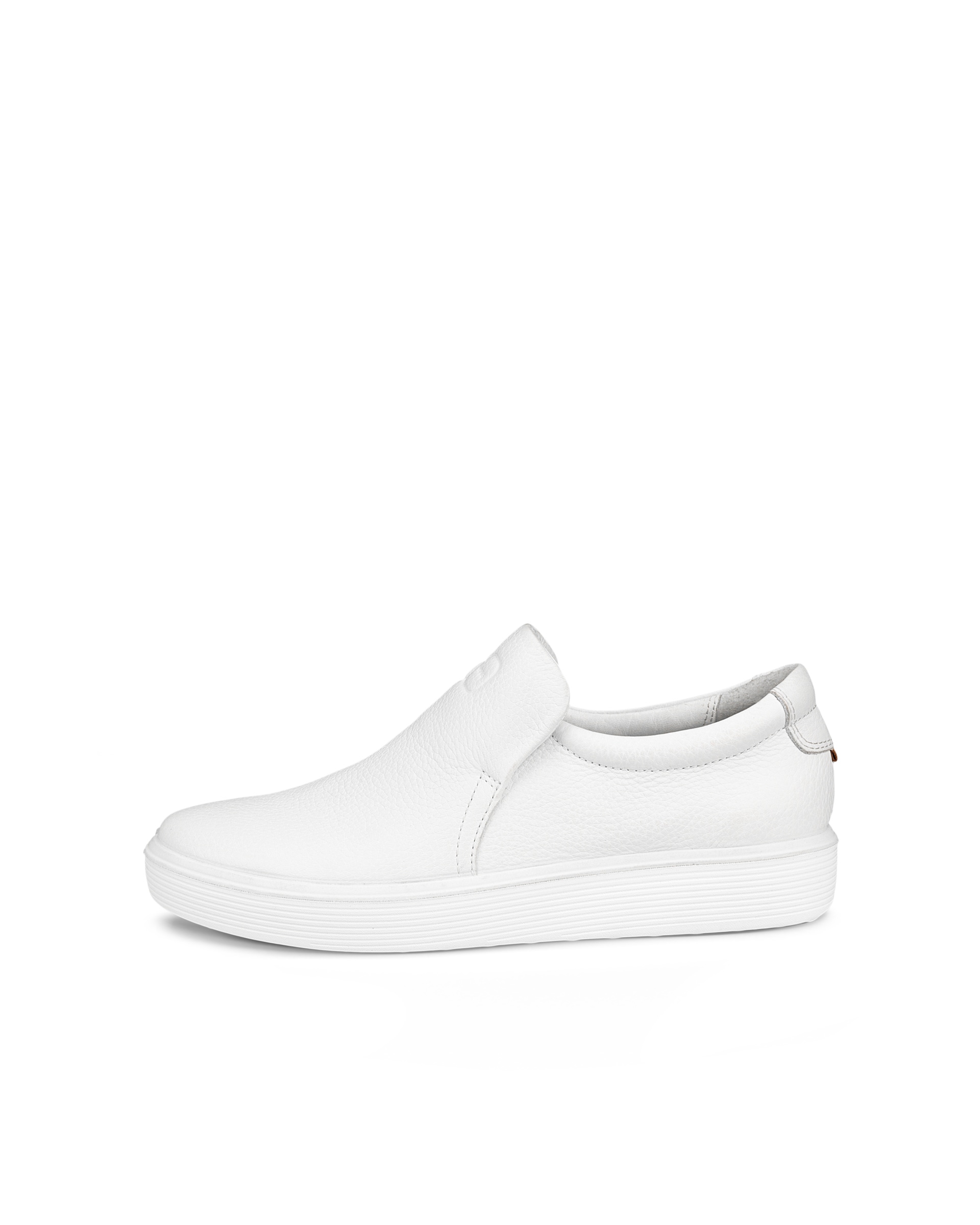 Women's ECCO® Soft 60 Leather Slip-On Sneaker - White - Outside