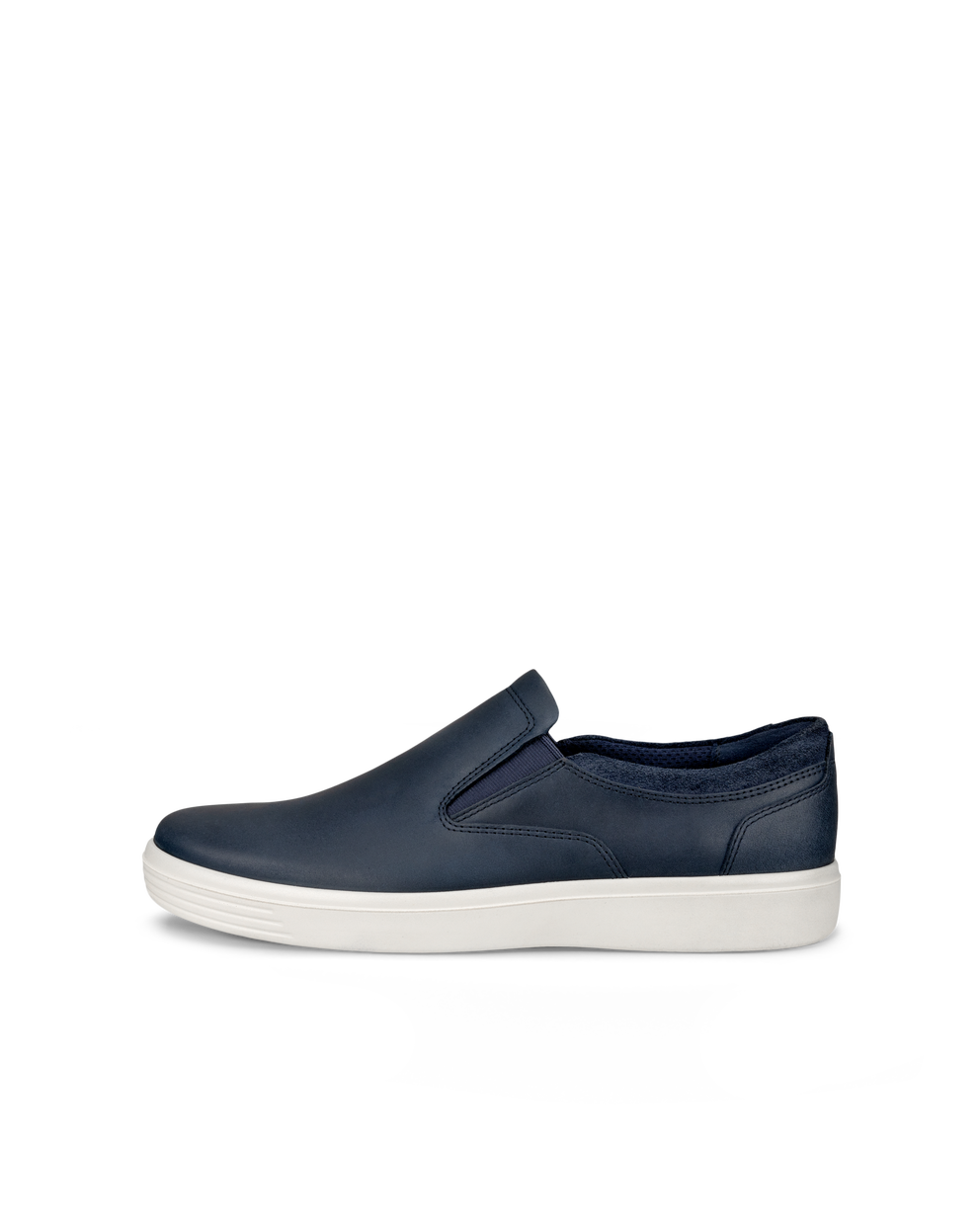 Men's ECCO® Soft Classic Leather Slip-On - Blue - Outside