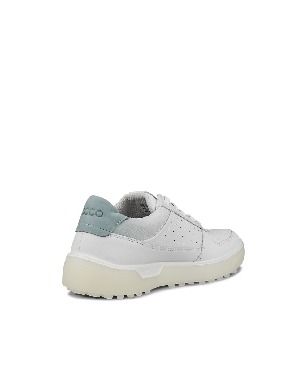 Women's ECCO® Golf Tray Leather Shoe - White - Back