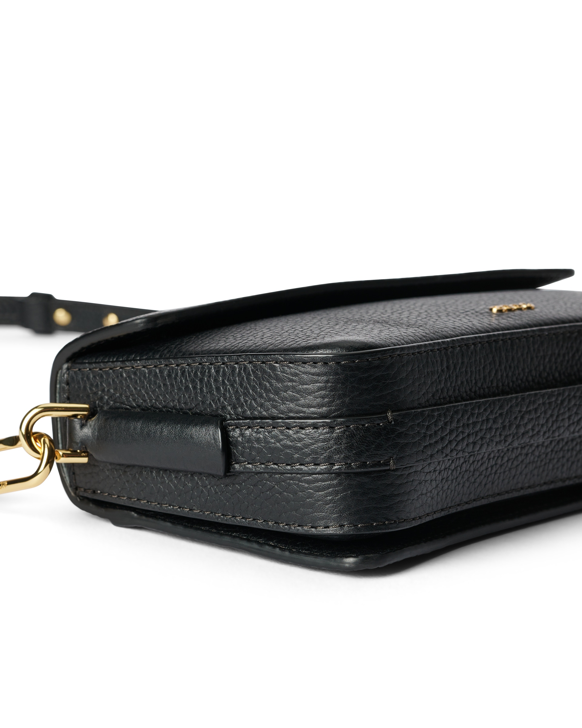 ECCO® Leather Pinch Crossbody Bag - Black - Detail-2