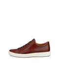 Men's ECCO® Soft 7 Leather Sneaker - Brown - Outside