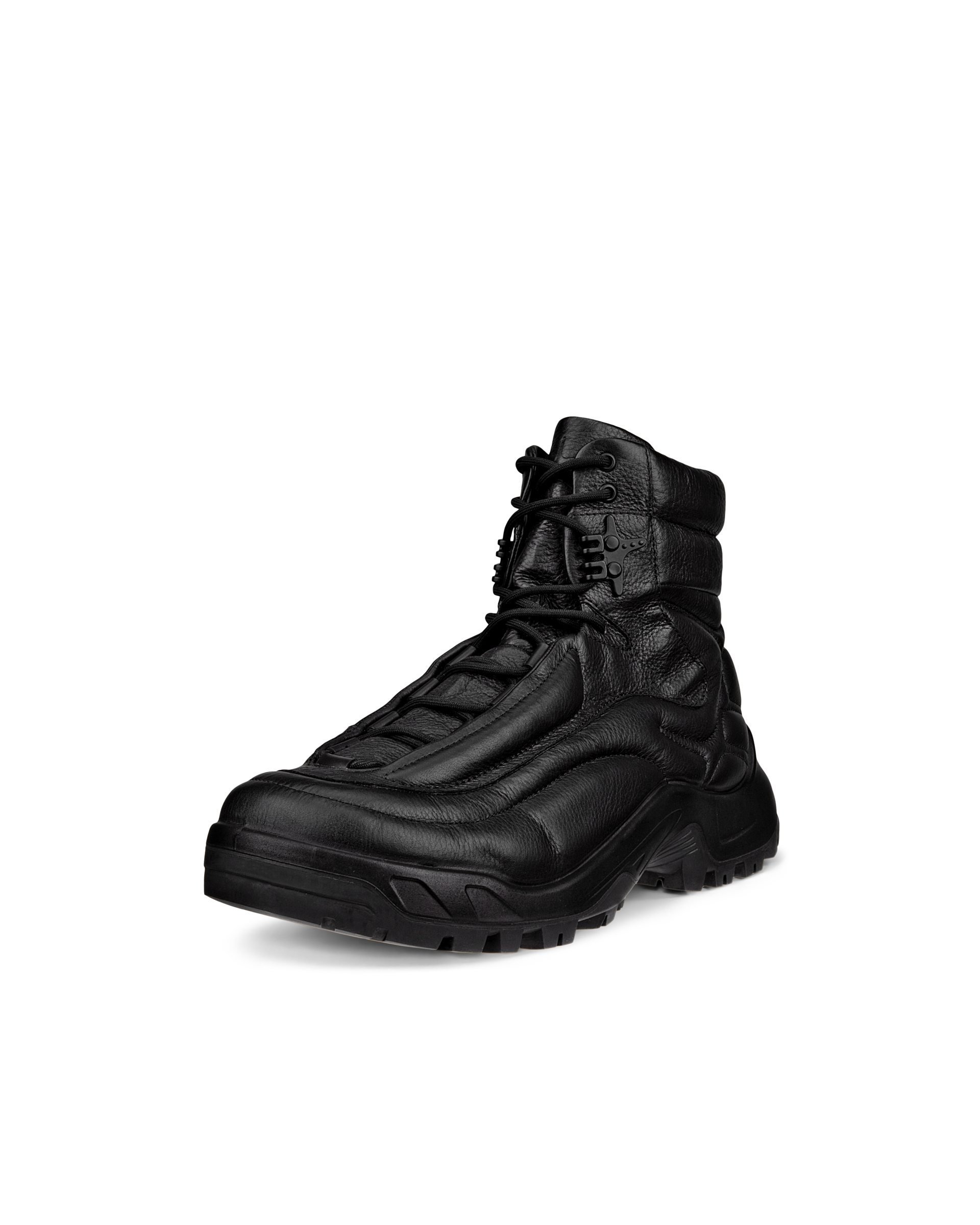 Men's ECCO® Offroad Leather Outdoor Ankle Boot - Black - Main