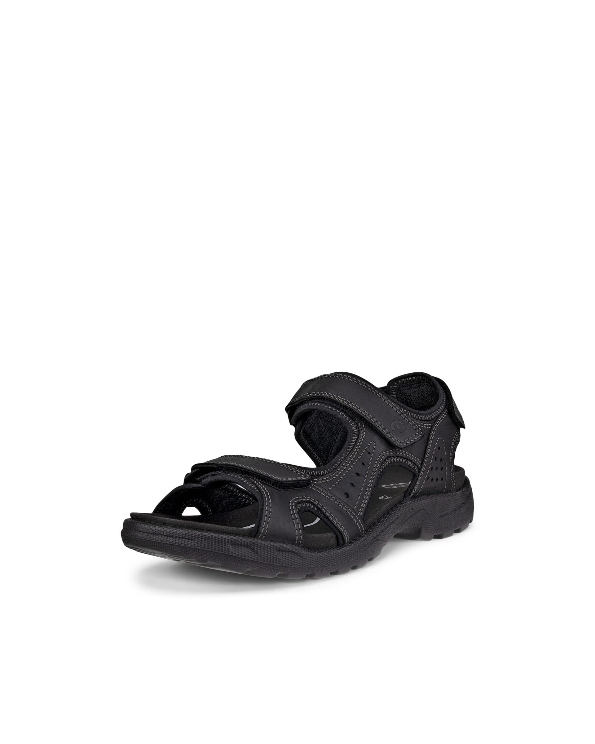 Men's ECCO® Onroads Nubuck Outdoor Sandal - Black - Main