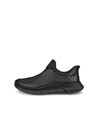 ECCO® Biom 2.2 baskets sans lacet en cuir pour homme - Noir - Outside