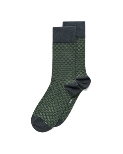 ECCO® Classic chaussettes mi-hautes nid d'abeille pour homme - Gris - Main