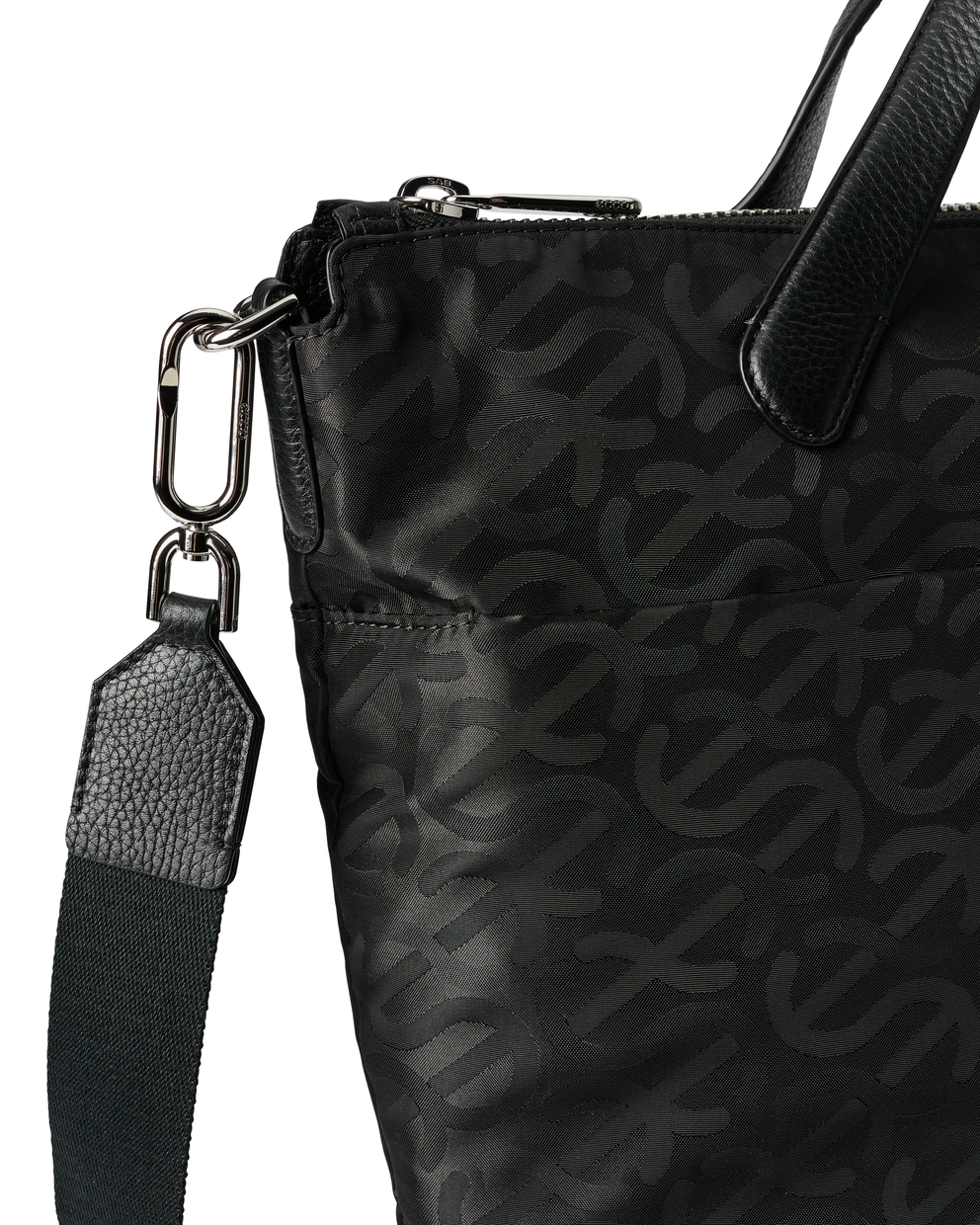 ECCO® Tote Jacquard Wave Tote Bag - Black - Detail-1