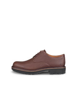 Men's ECCO® Metropole Oslo Leather Derby Shoe - Brown - Outside