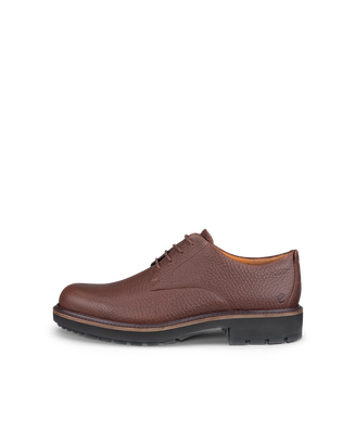 Men's ECCO® Metropole Oslo Leather Derby Shoe - Brown - Outside