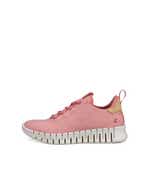 Women's ECCO® Gruuv Nubuck Sneaker - Pink - Outside