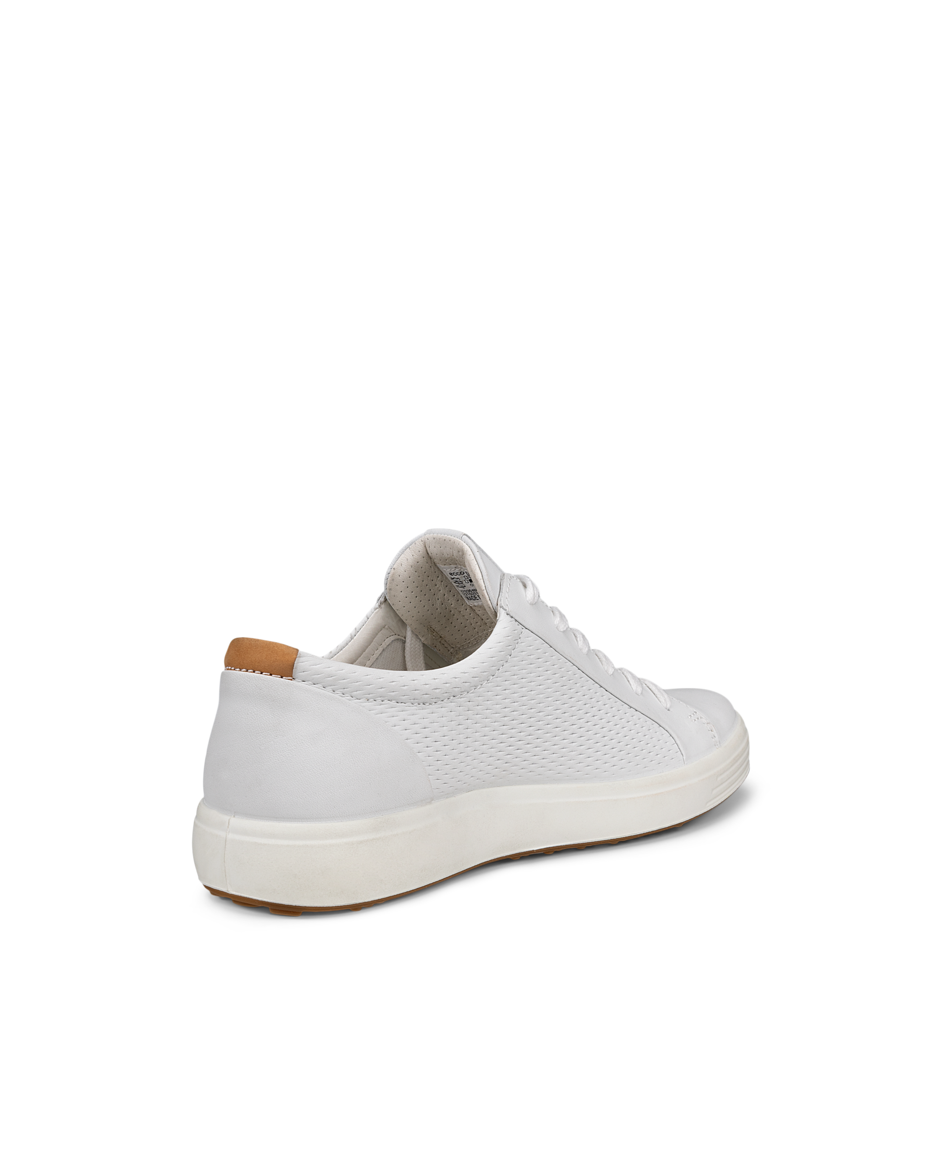 ECCO® Soft 7 baskets en cuir pour homme - Blanc - Back