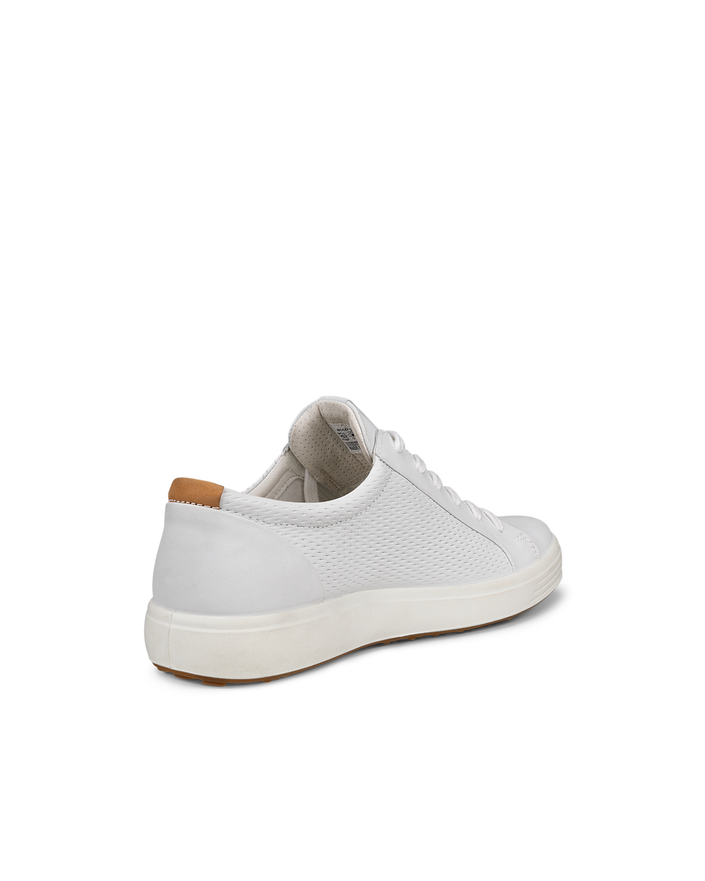 ECCO® Soft 7 baskets en cuir pour homme - Blanc - Back