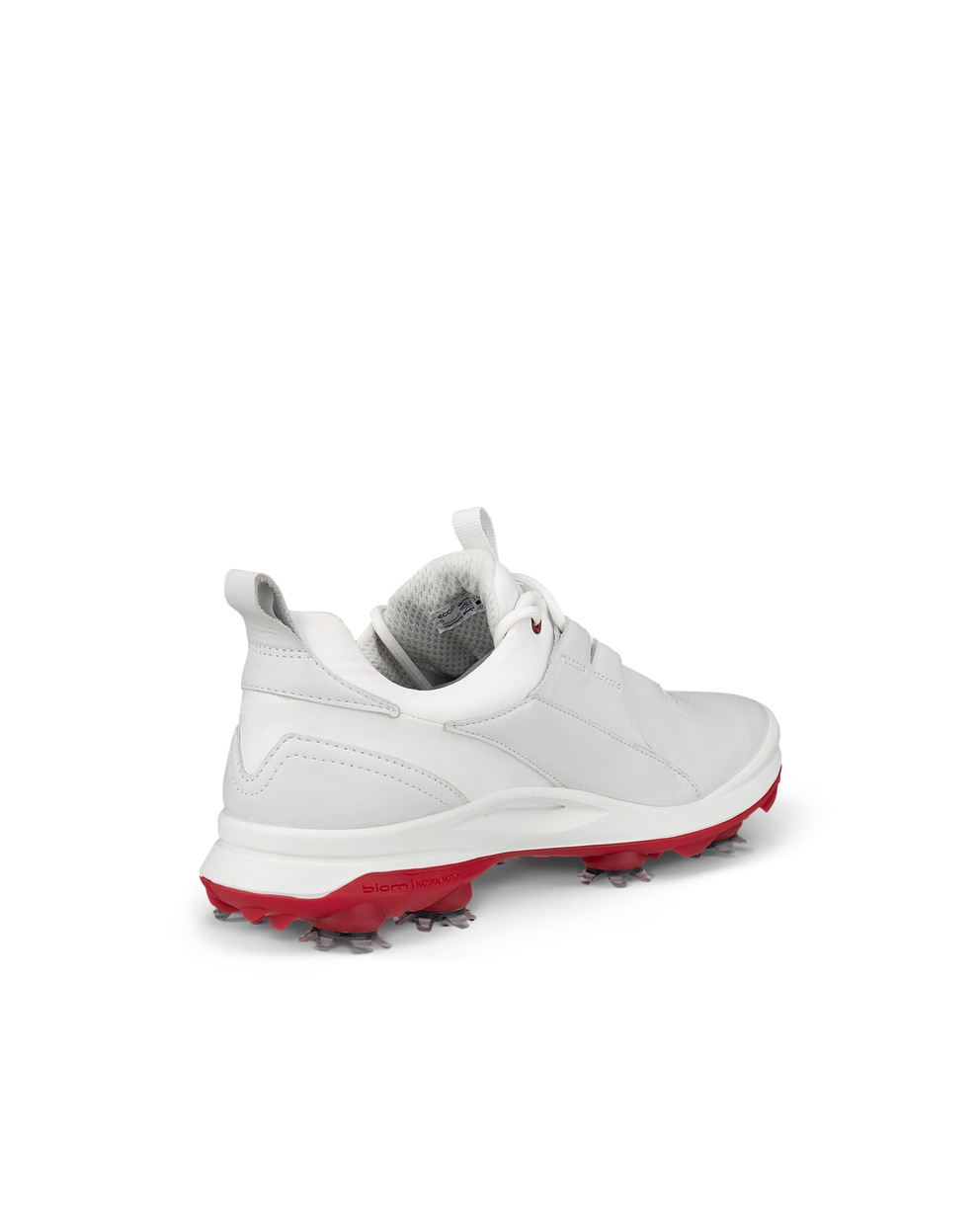 Women's ECCO® Golf Biom Tour Leather Waterproof Spikes Shoe - White - Back