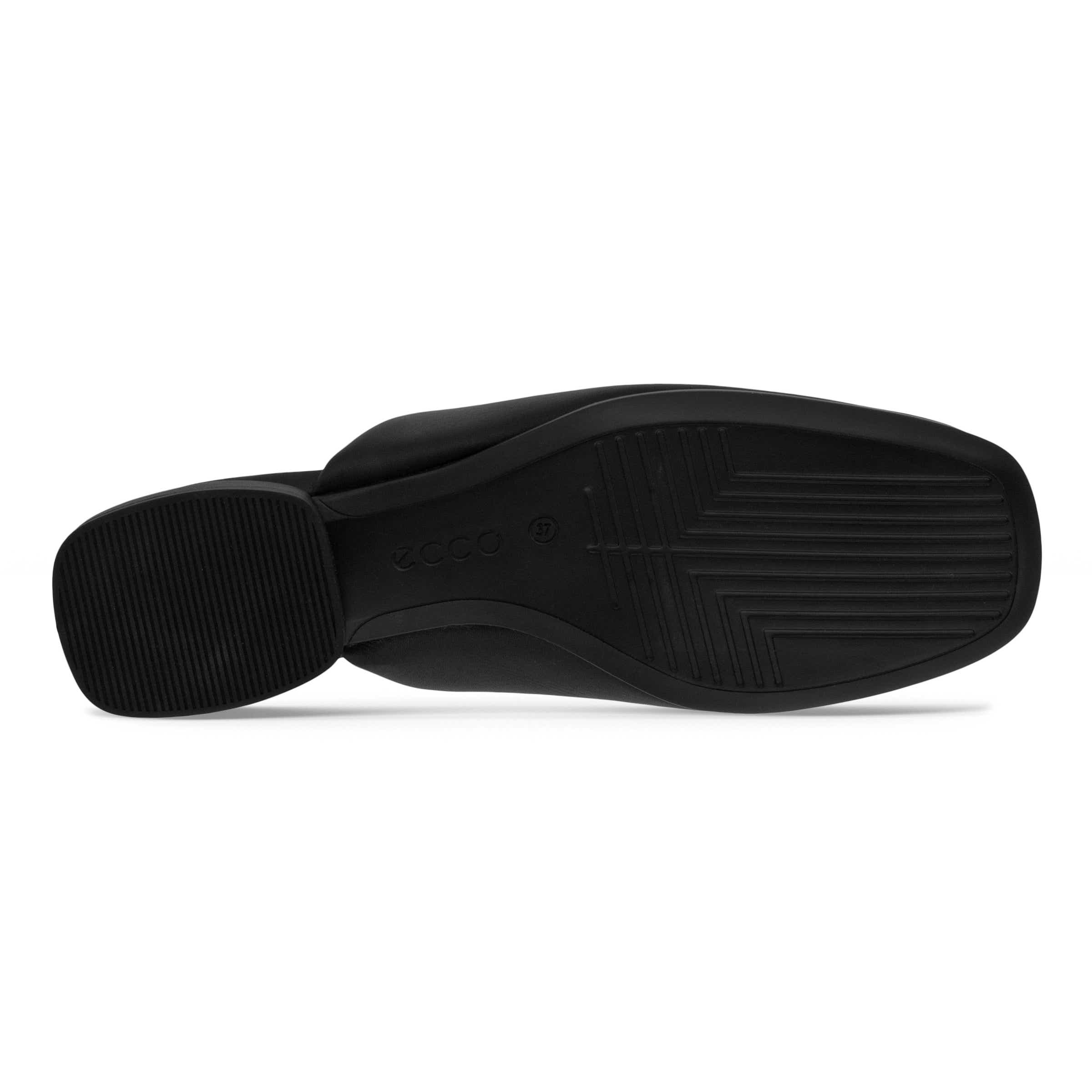 Women's ECCO® Anine Squared Leather Mule Sandal | Black