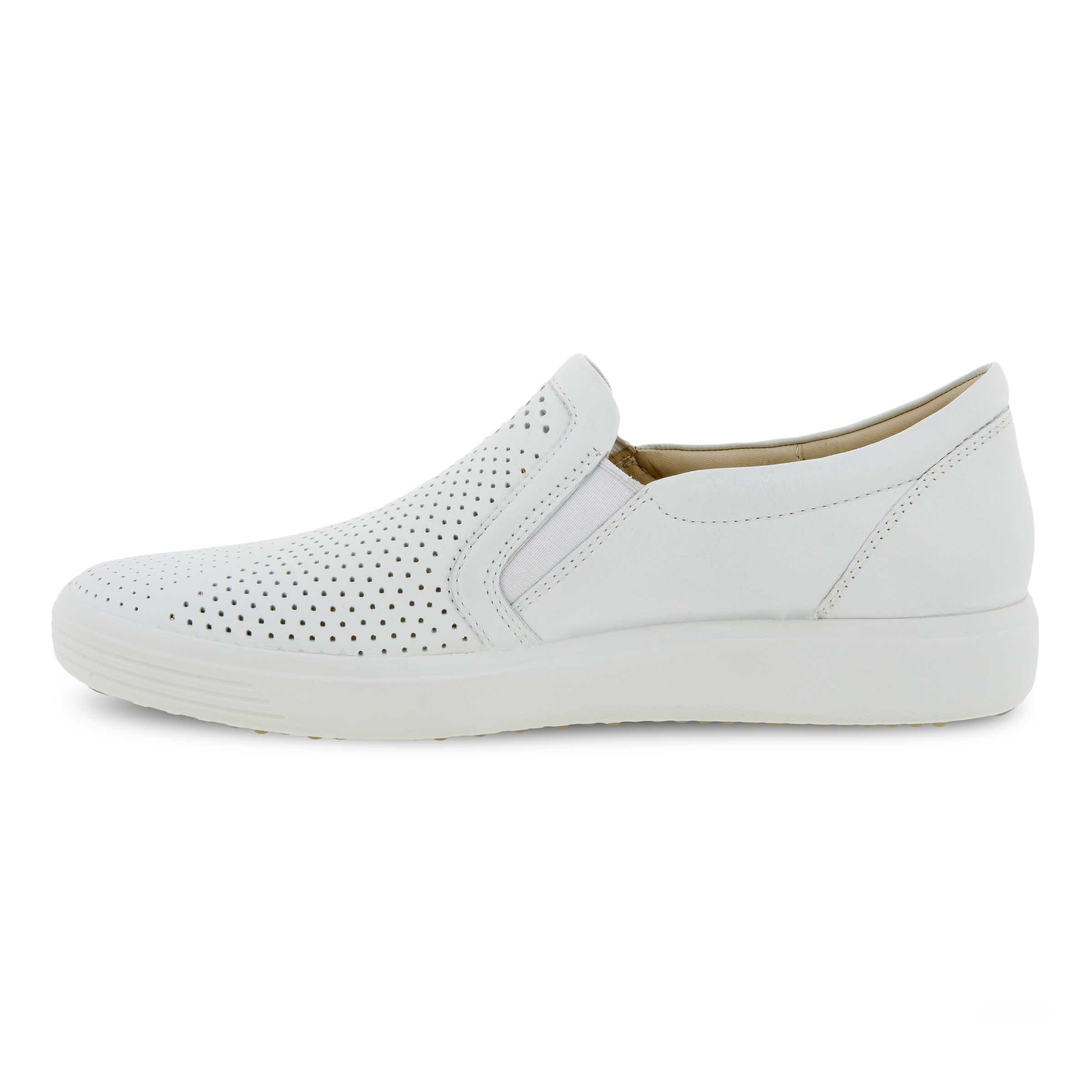 ECCO Soft 7 ウィメンズ レザースリッポンスニーカー - 白 - Inside