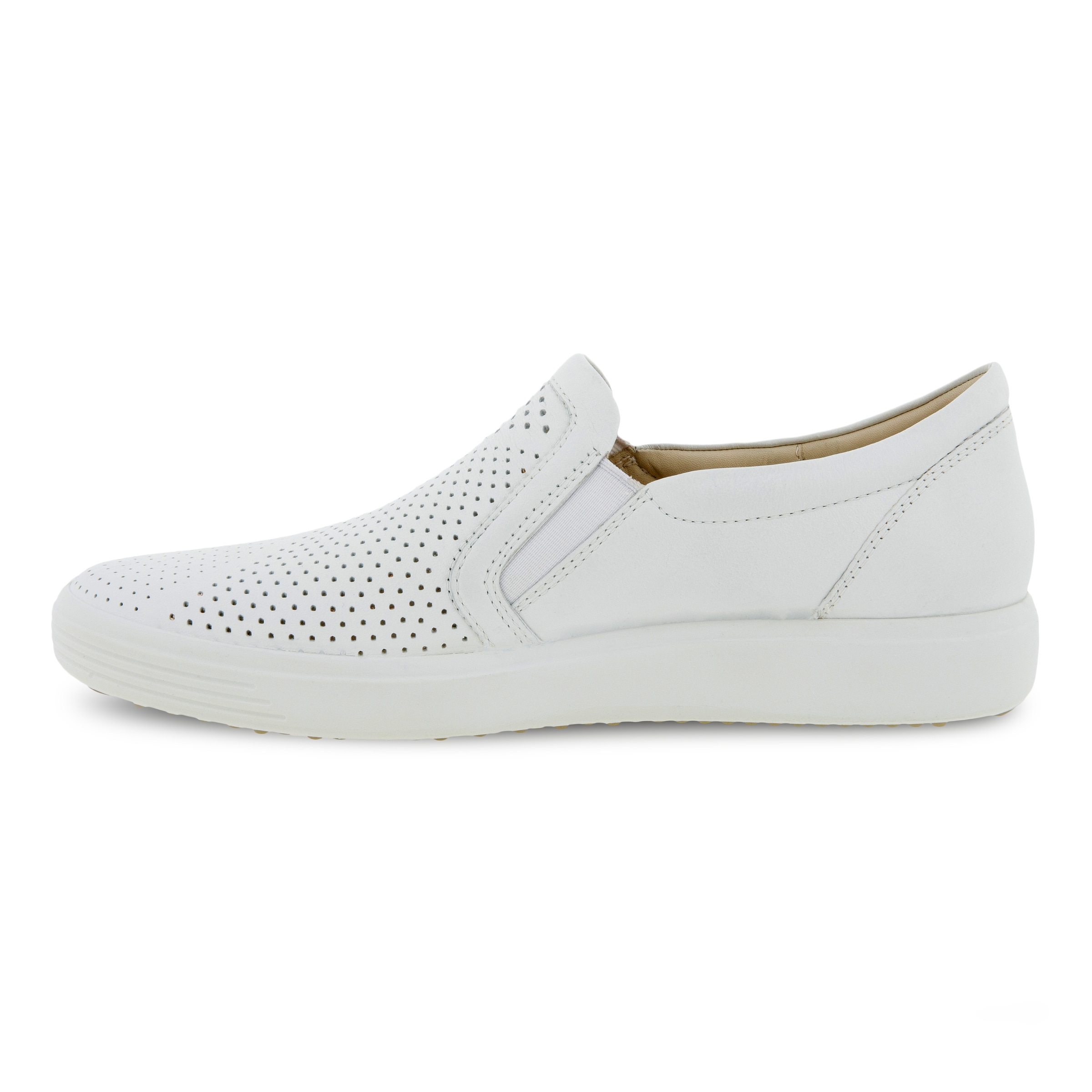 ECCO Soft 7 ウィメンズ レザースリッポンスニーカー - 白 - Inside