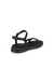 Women's ECCO® Yuma Nubuck Flat Sandal - Black - Back