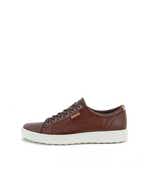 Men's ECCO® Soft 7 Nubuck Sneaker - Brown - Outside