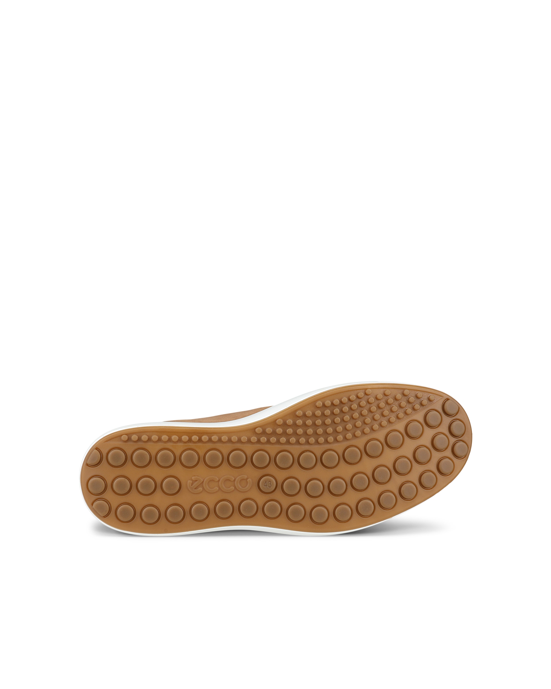 Men's ECCO® Soft 7 Nubuck Sneaker - Brown - Sole