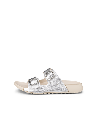 Sandalias con dos tiras de piel ECCO® Cozmo para mujer - Metalizado - Outside