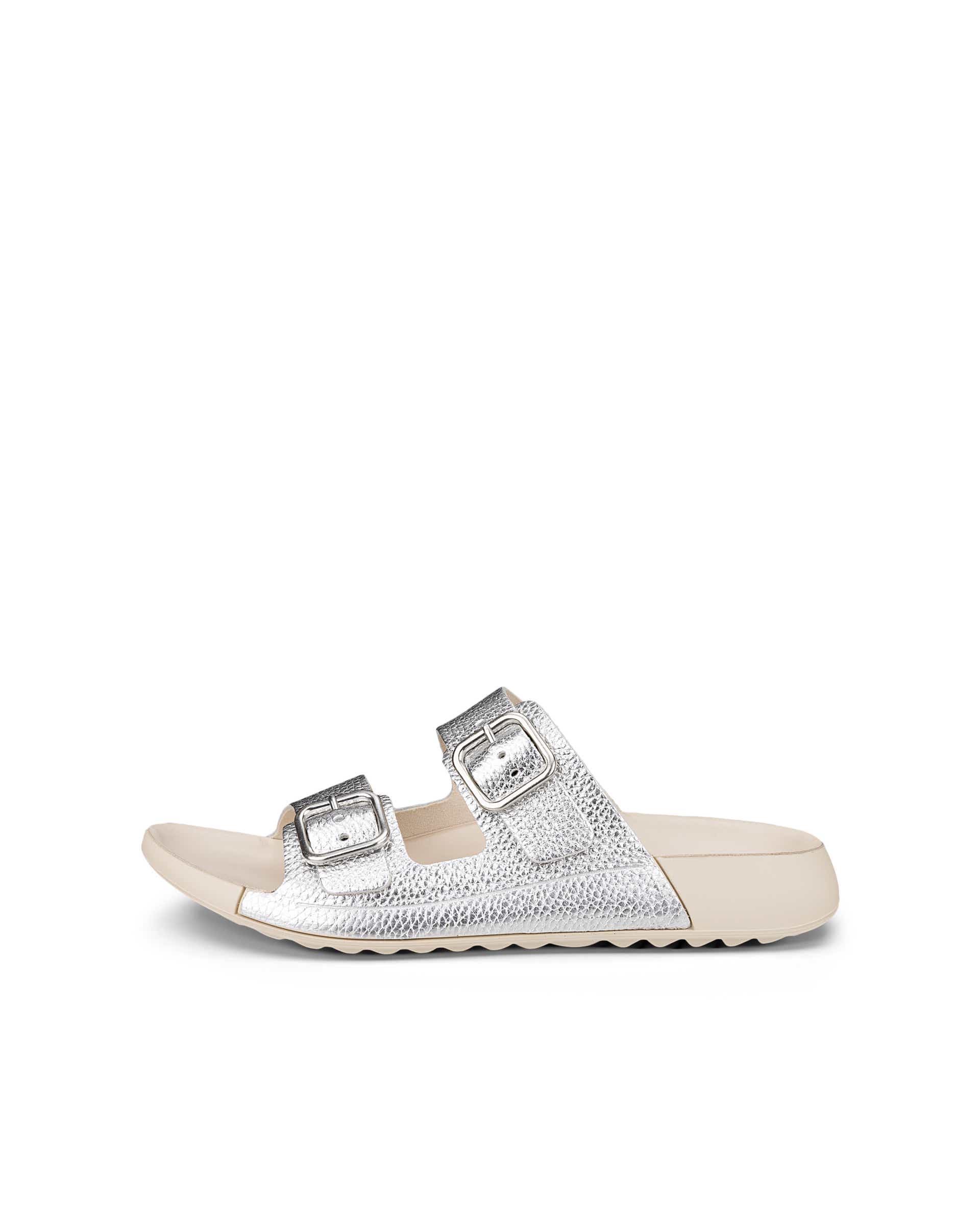 ECCO Cozmo Sandal ウィメンズ レザー2ストラップサンダル - ベージュ - Outside